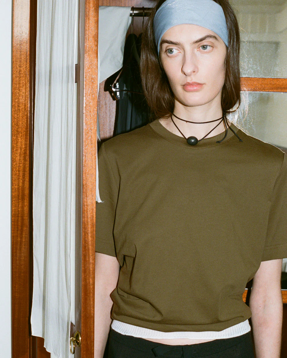 Small Stone Ellipse Necklace, Black by Annika Inez - At Present Jewelry