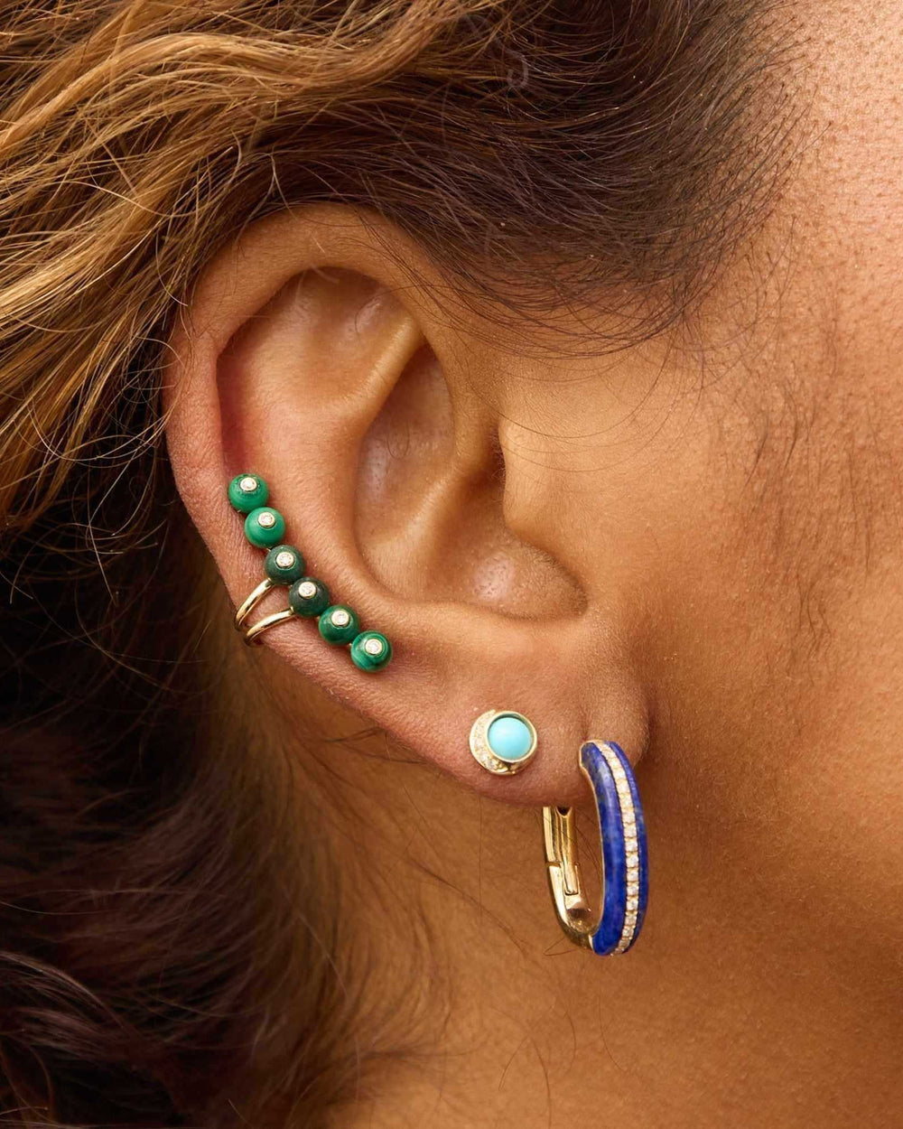 Bubbles Single Row Ear Cuff by Eden Presley - At Present Jewelry