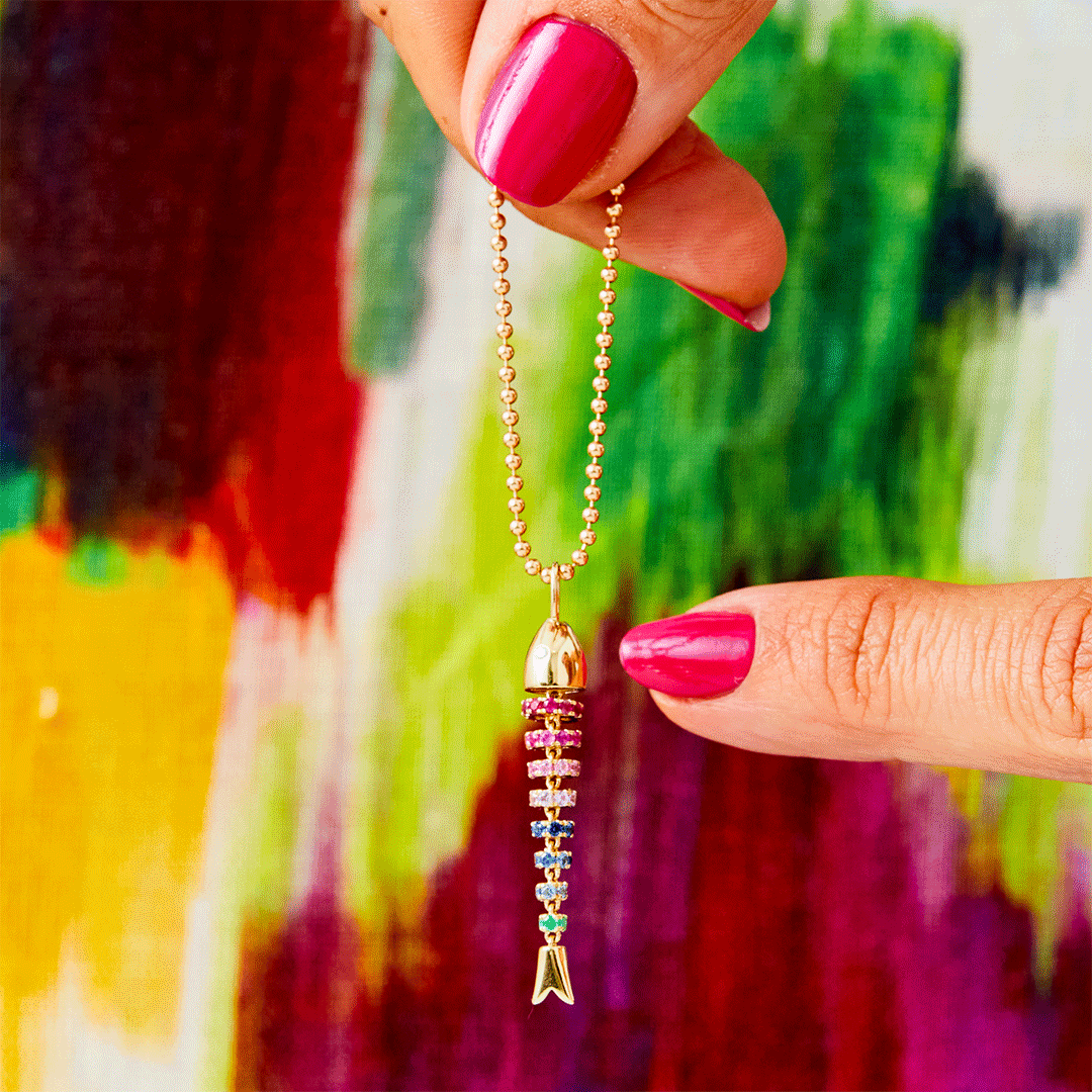 Kinetic Rainbow Poisson Pendant by Ariel Gordon Jewelry - At Present Jewelry