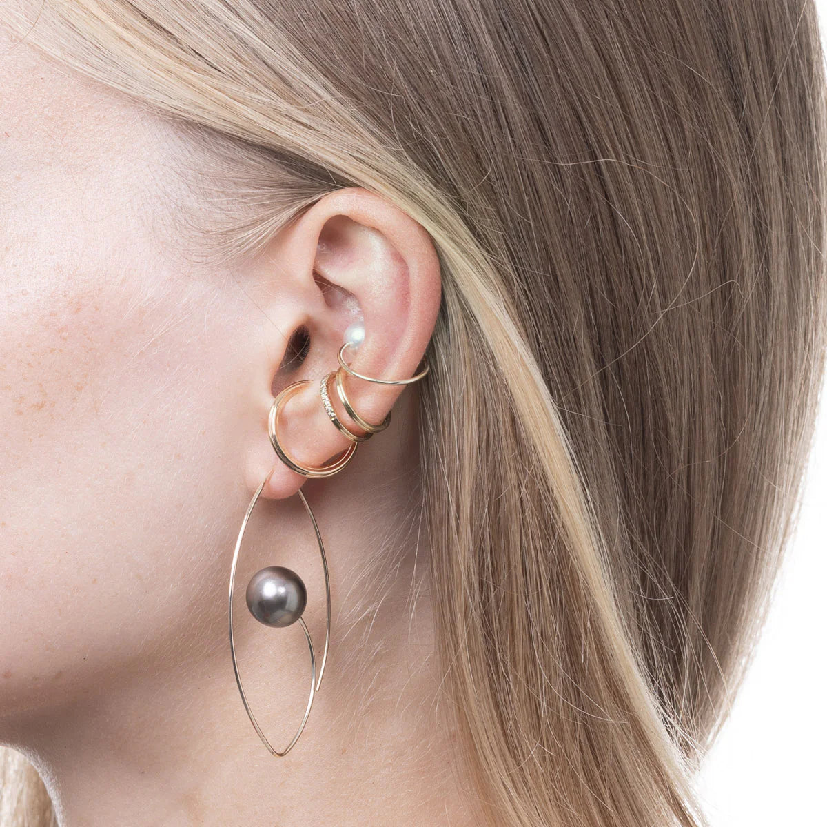 Large Dune Round Ear Cuff by Hirotaka - At Present Jewelry