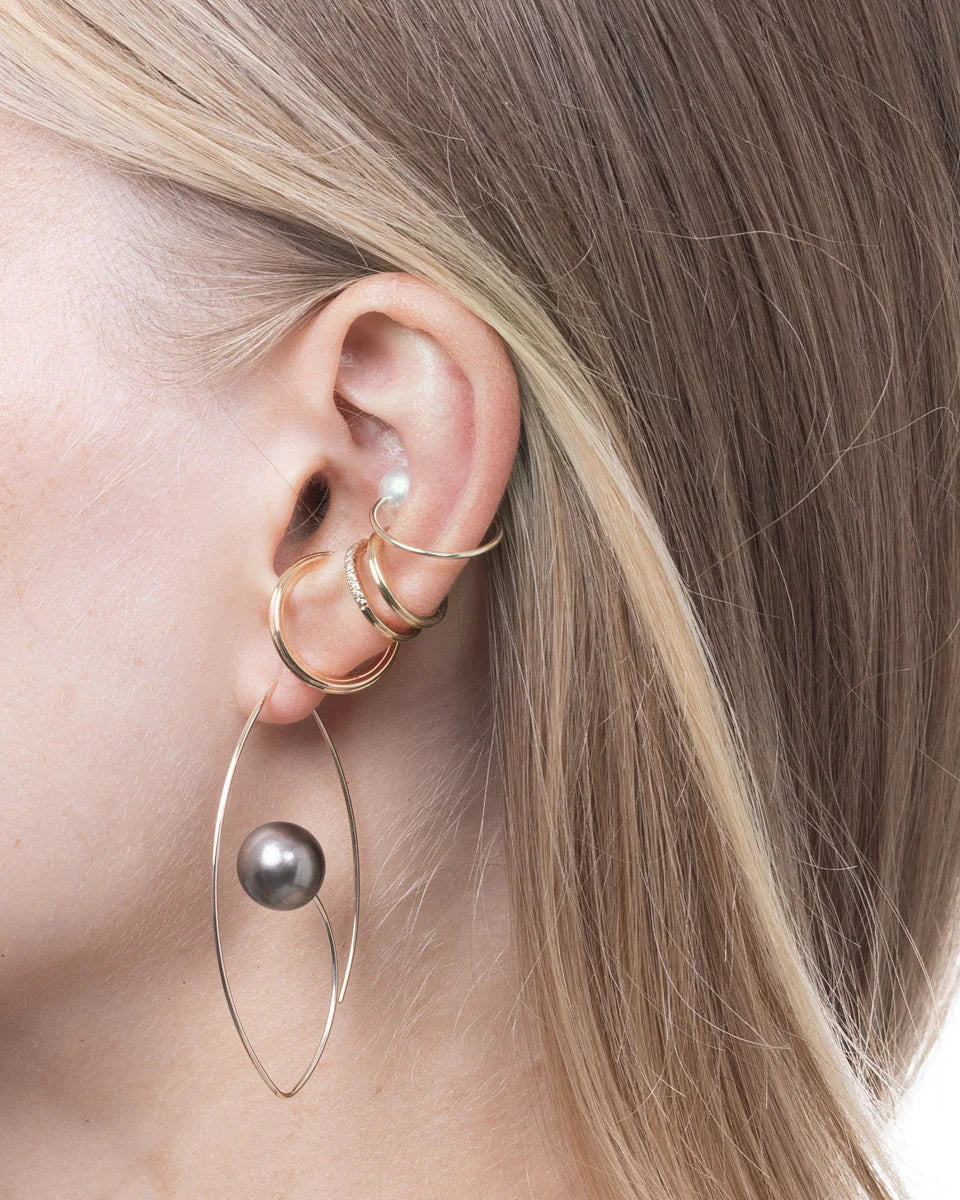 Large Dune Round Ear Cuff by Hirotaka - At Present Jewelry