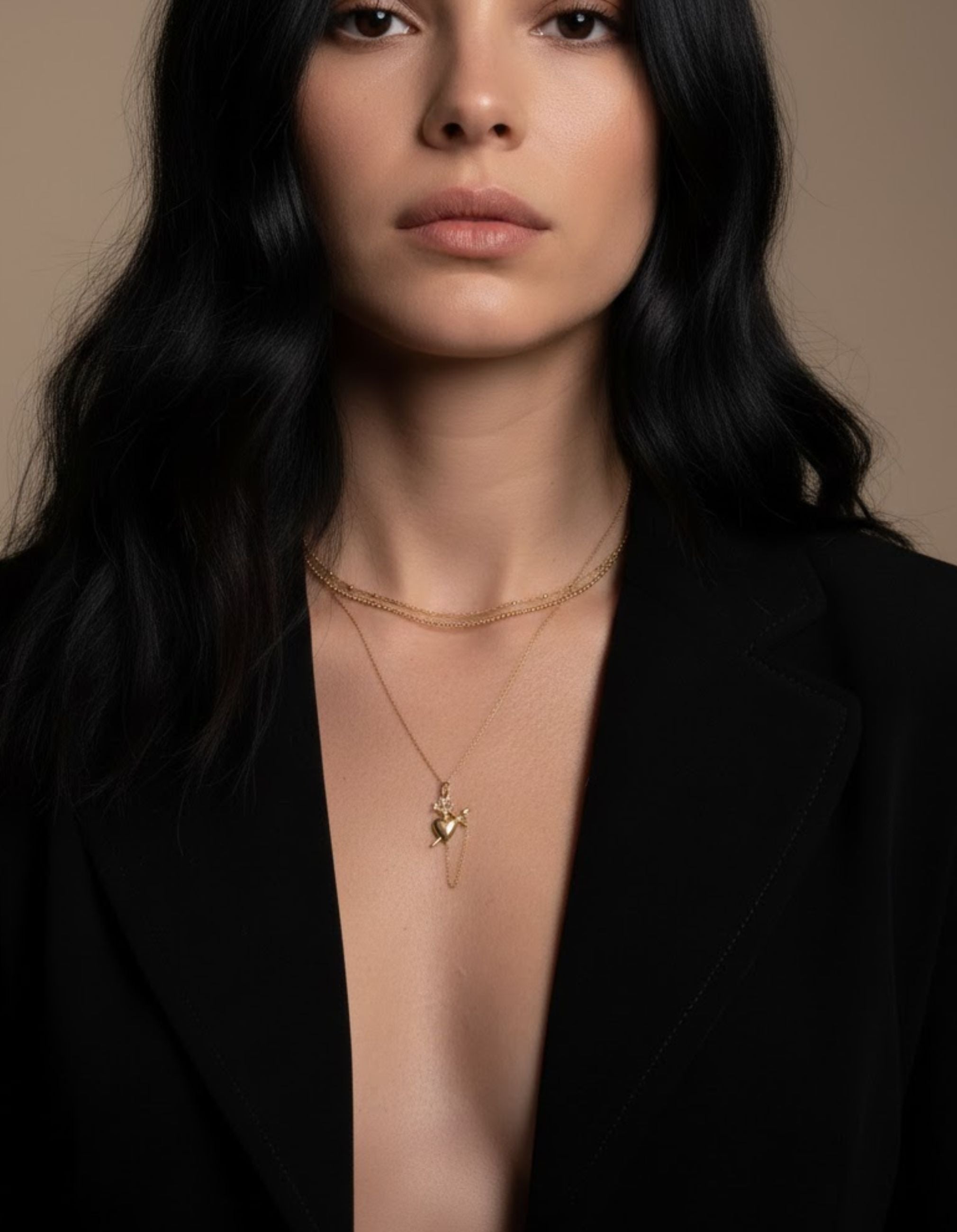 Sacred Heart Drop Pendant