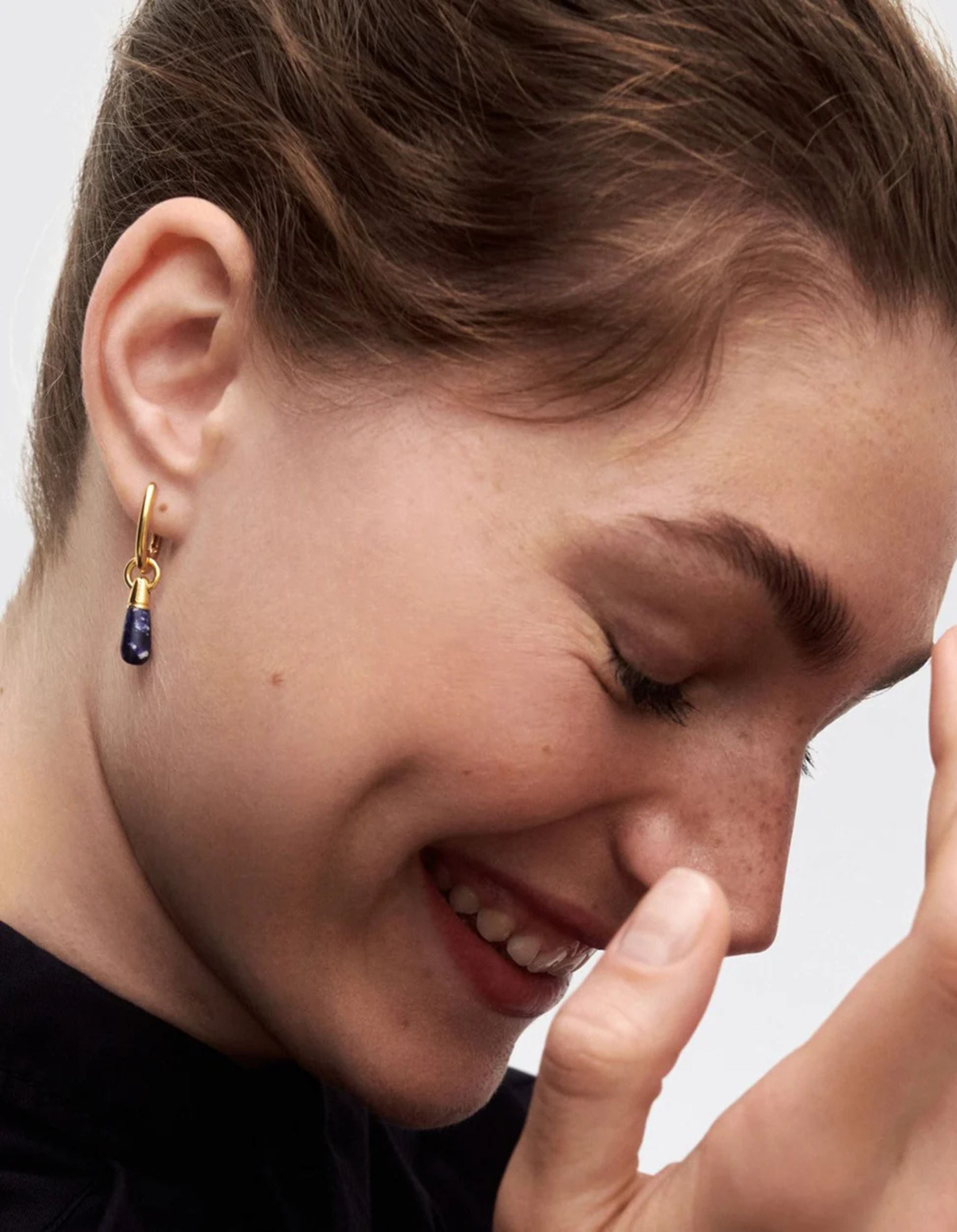 Sodalite Jupiter Single Hoop by PDPaola - At Present Jewelry