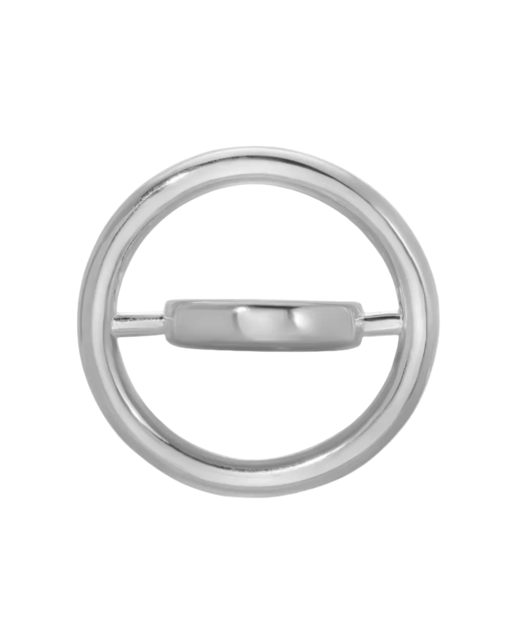 Reversible Bullseye Brooch, Silver by Monbouquette - At Present Jewelry