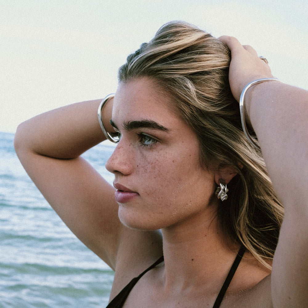 It's Calm After the Storm Earrings, Silver by Anita Berisha - At Present Jewelry