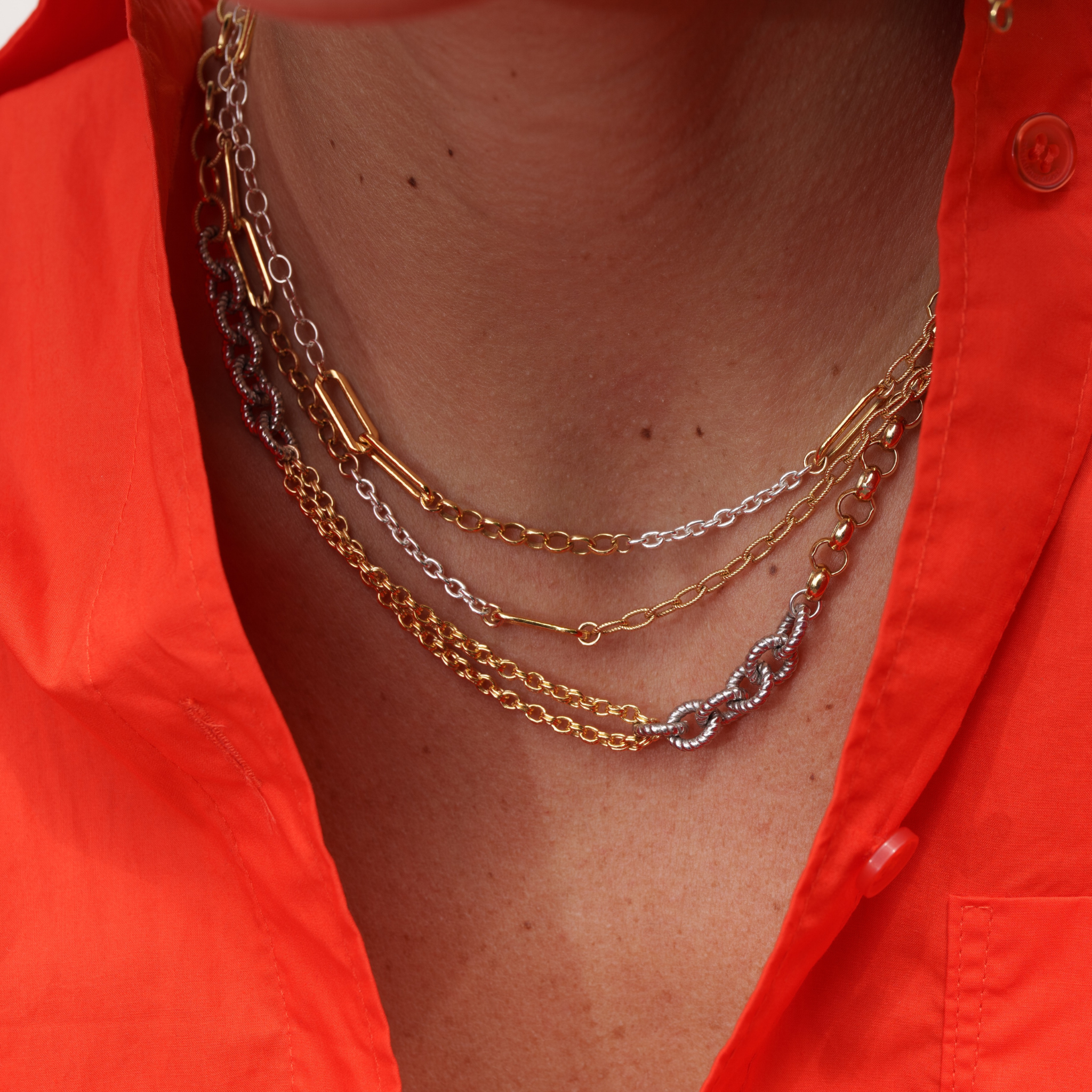 Patchwork Chain Necklace by Monbouquette - At Present Jewelry