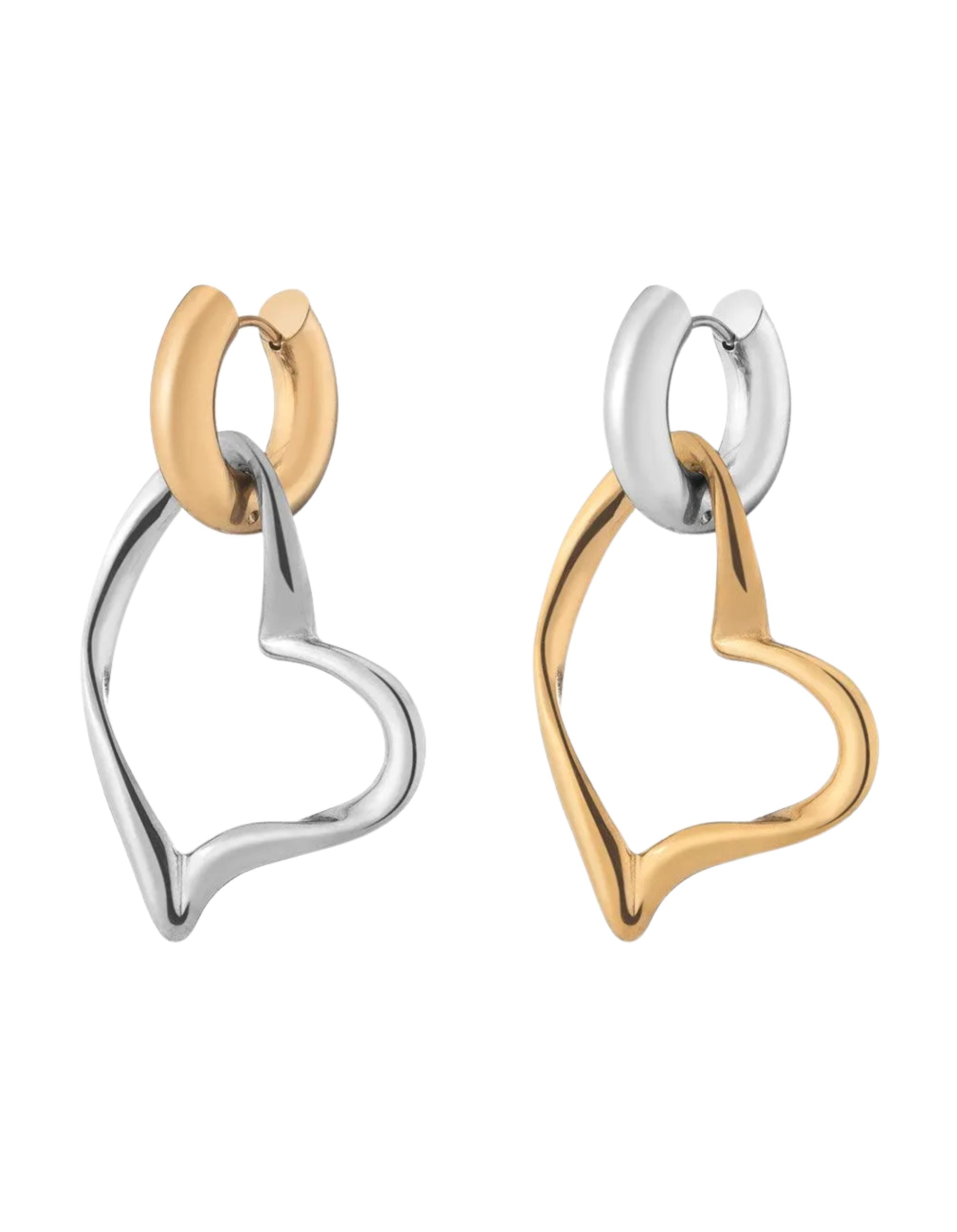 Heavy Metal Heart Earrings