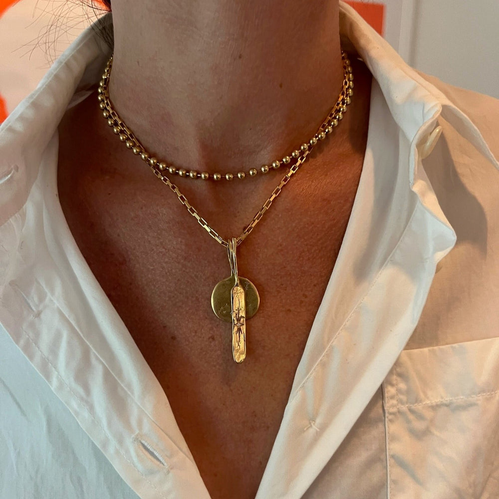 North Star Elongated Charm by Rebecca Pinto - At Present Jewelry