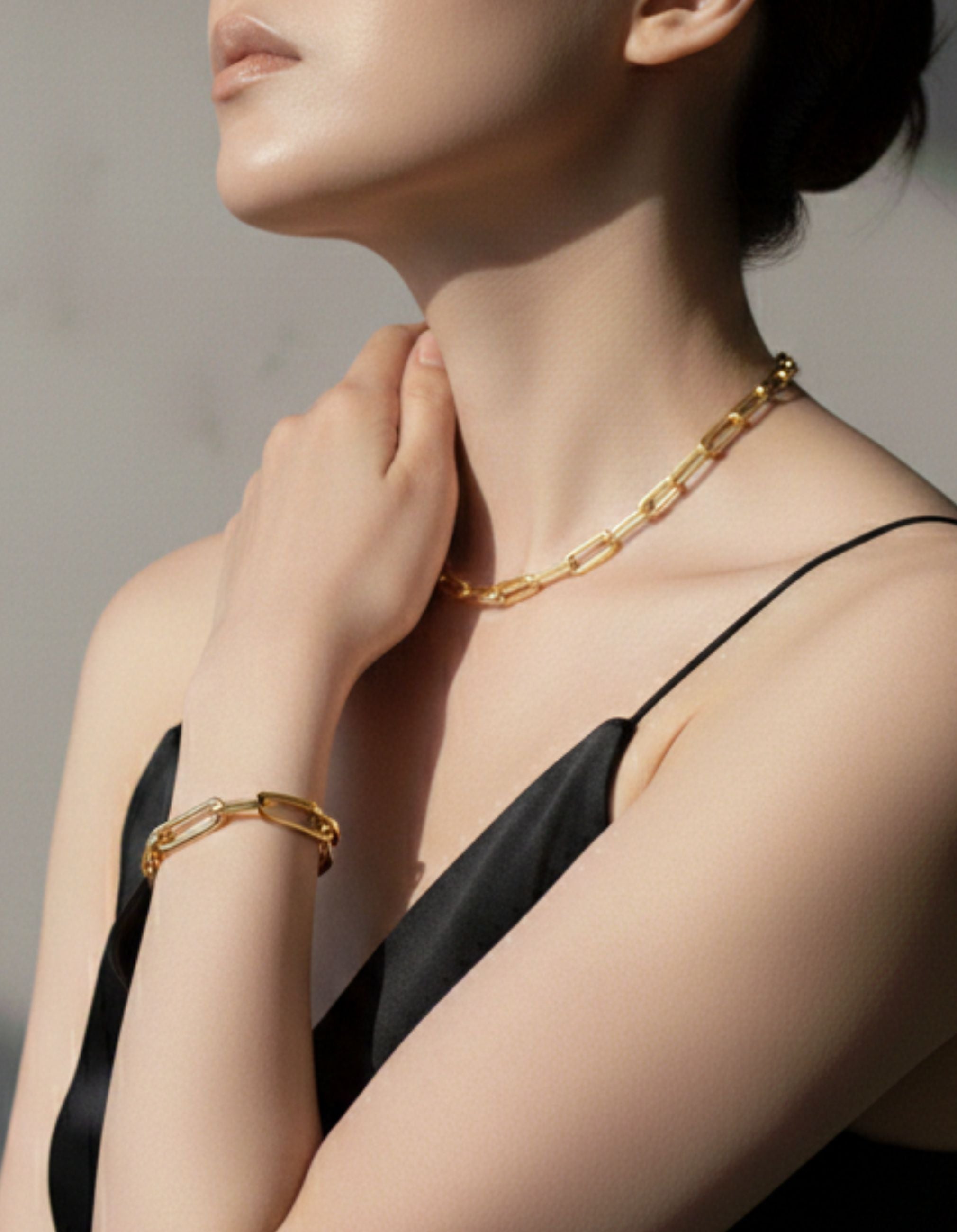 Milano Large Elongated Chunky Pinched Link Gold Chain