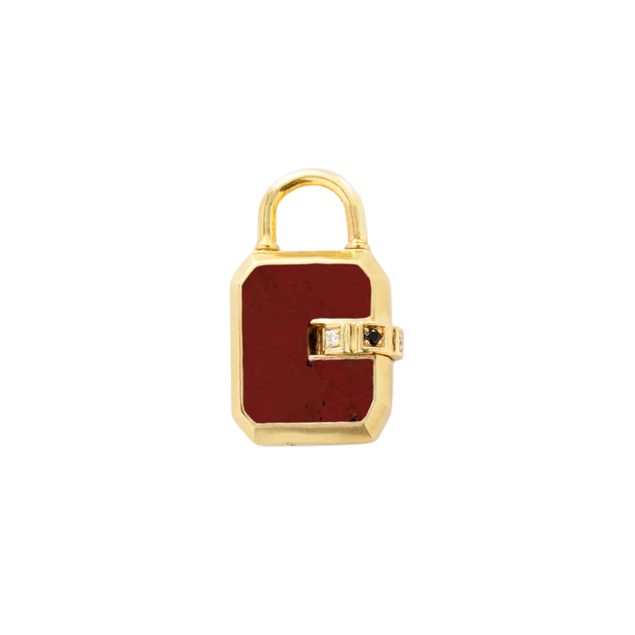 Mini Padlock, Carnelian by James Banks Design - At Present Jewelry