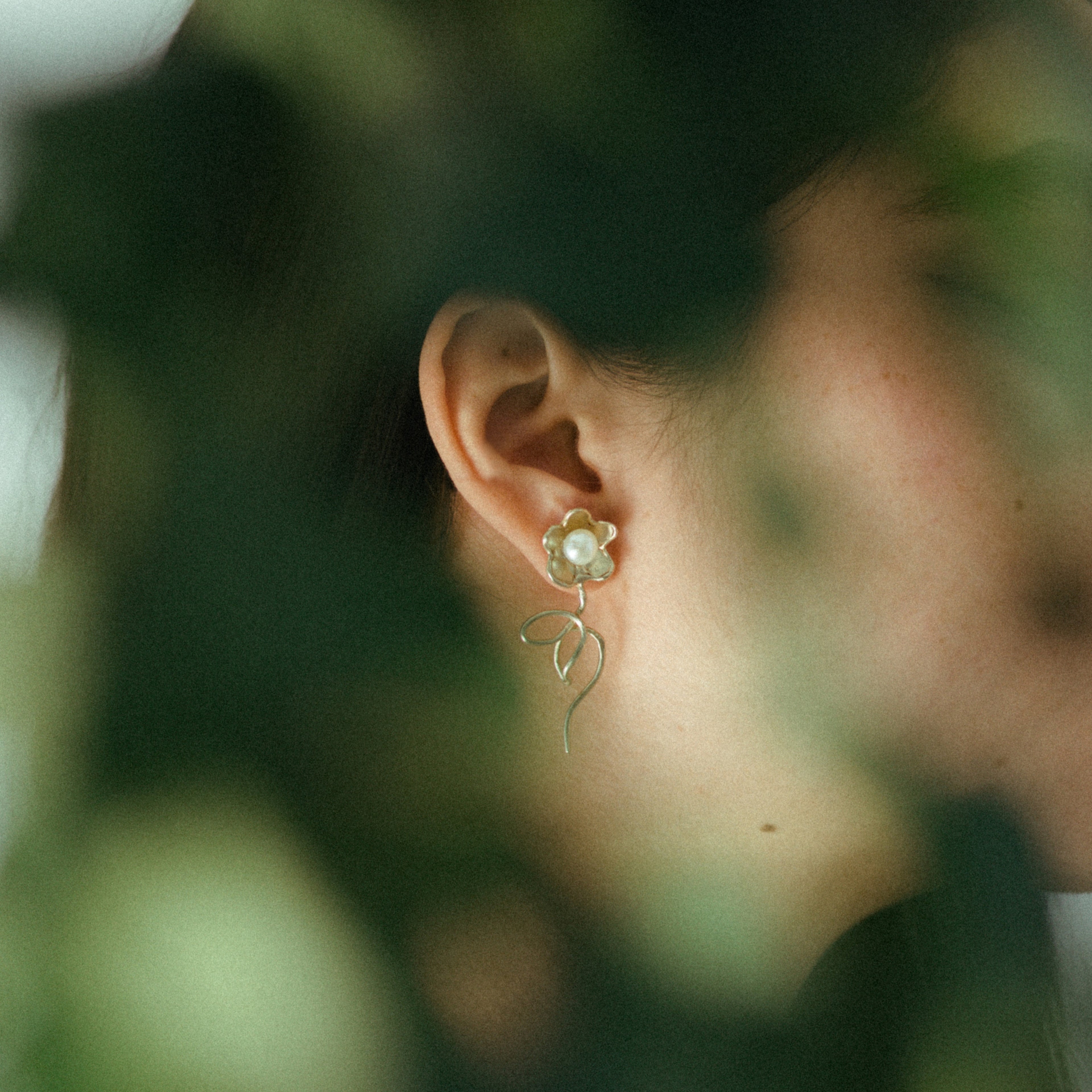 Long Daisy Earrings by Anita Berisha - At Present Jewelry