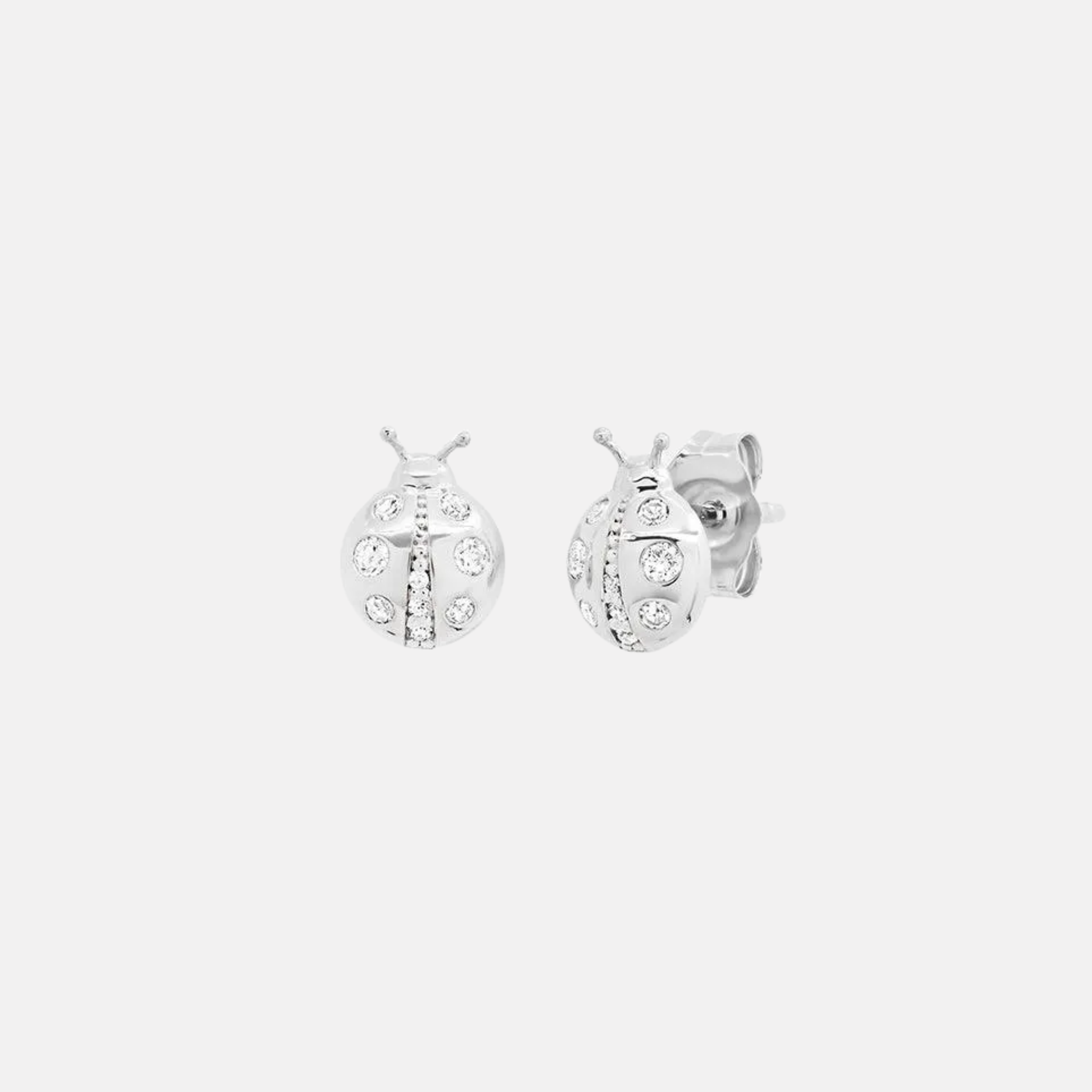 Diamond Ladybug Studs by Eriness - At Present Jewelry