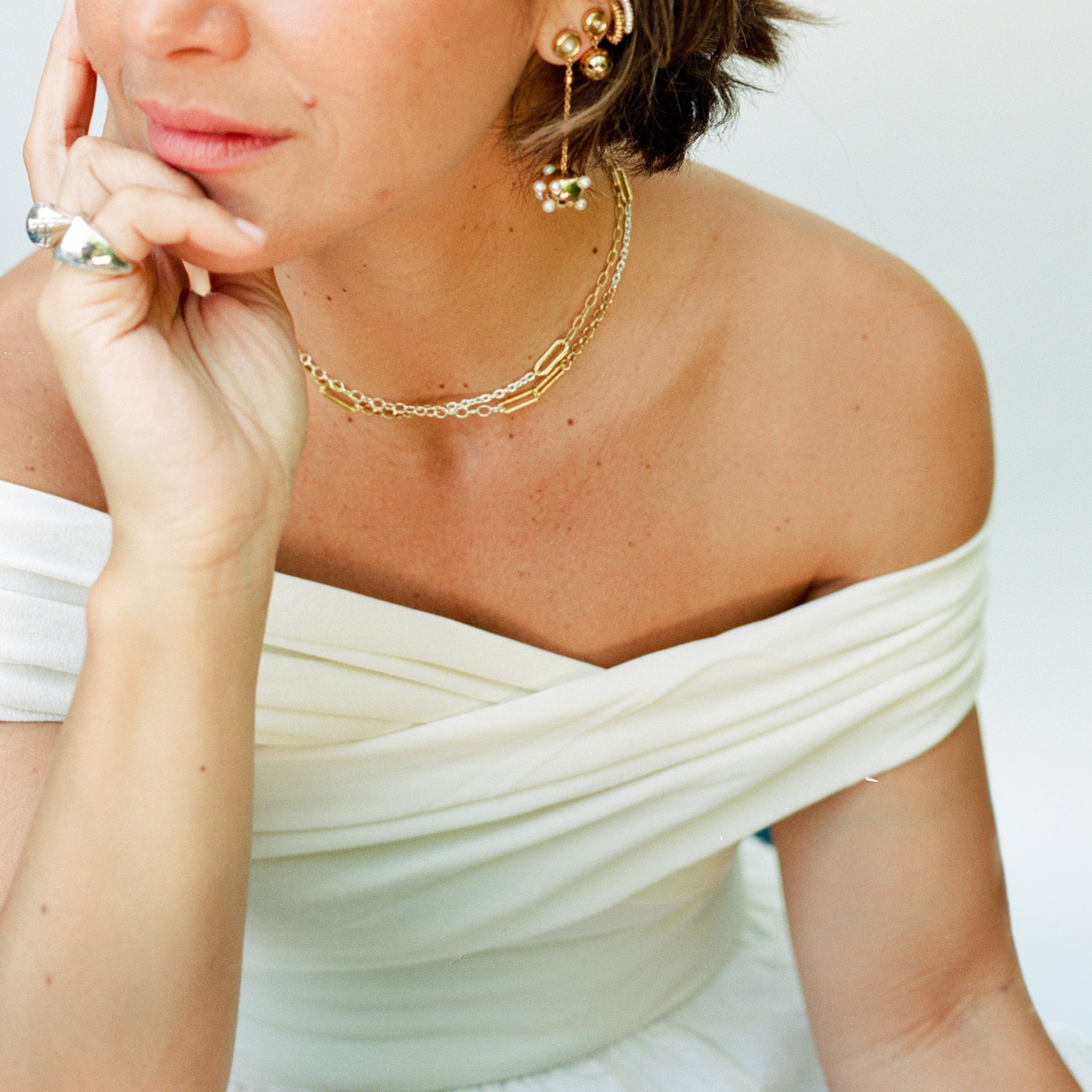 Patchwork Chain Necklace by Monbouquette - At Present Jewelry