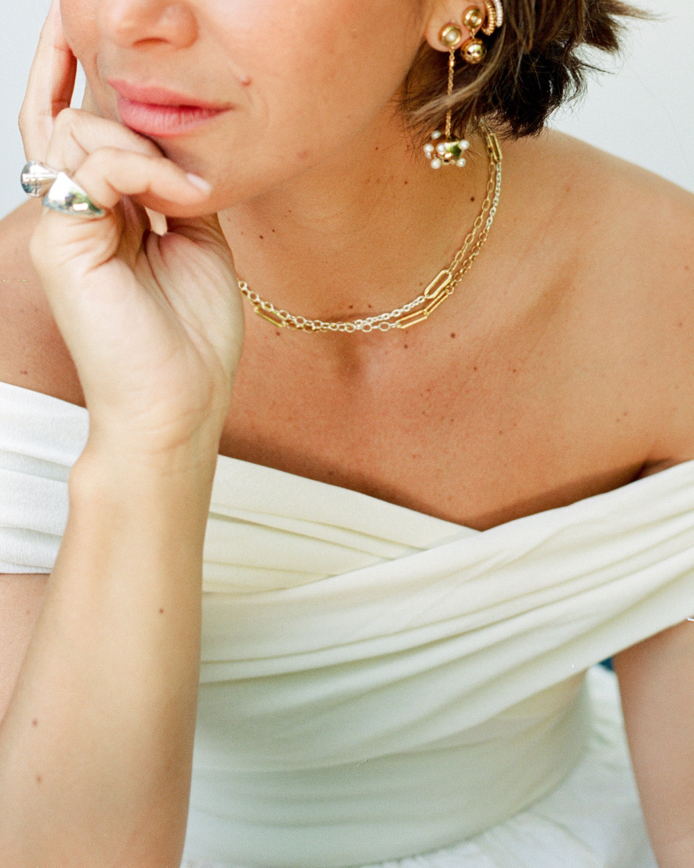 Patchwork Chain Necklace by Monbouquette - At Present Jewelry