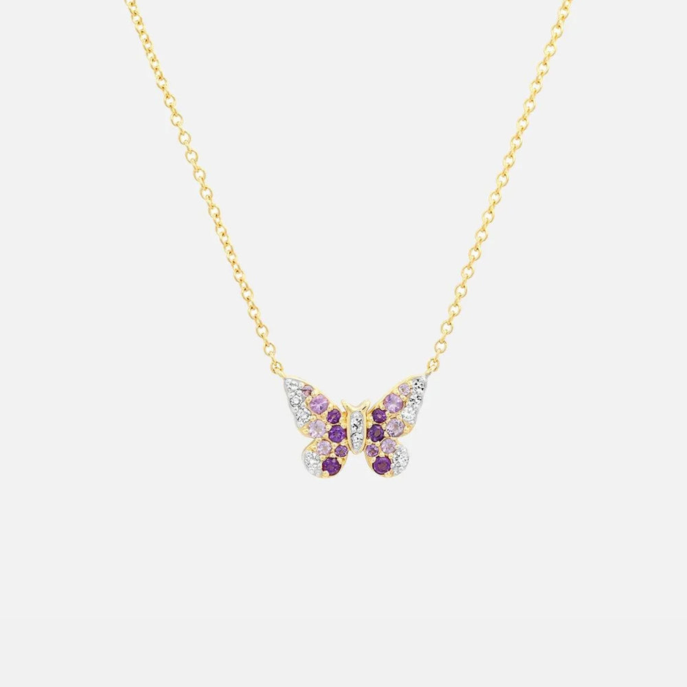 Mini Ombré Butterfly Necklace by Eriness - At Present Jewelry