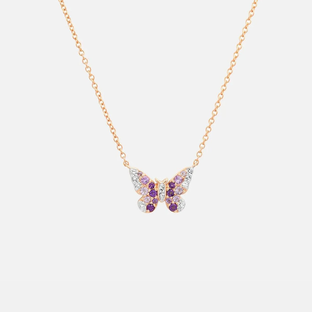 Mini Ombré Butterfly Necklace by Eriness - At Present Jewelry