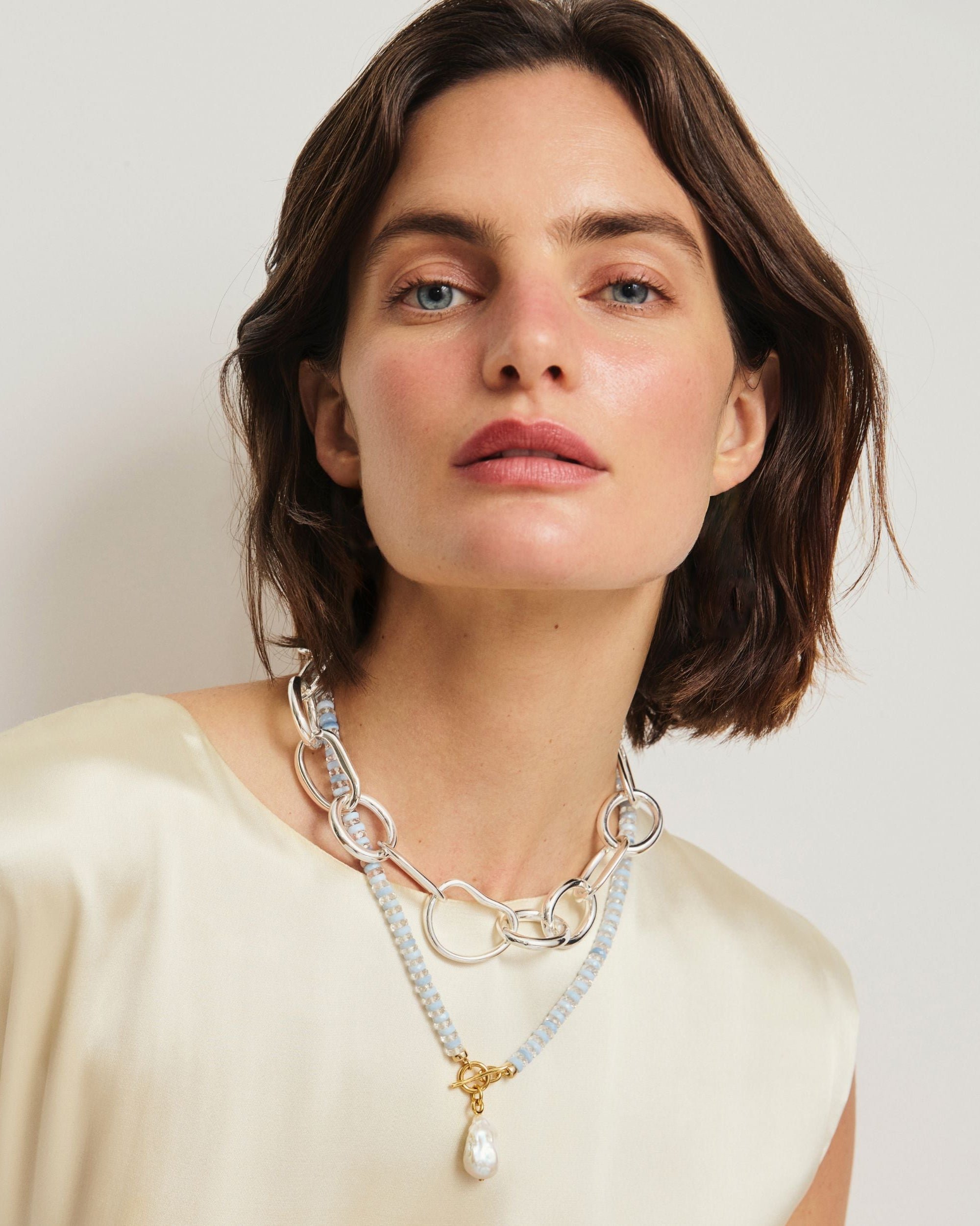 Pearl Isle Necklace in Mist by Lizzie Fortunato - At Present Jewelry