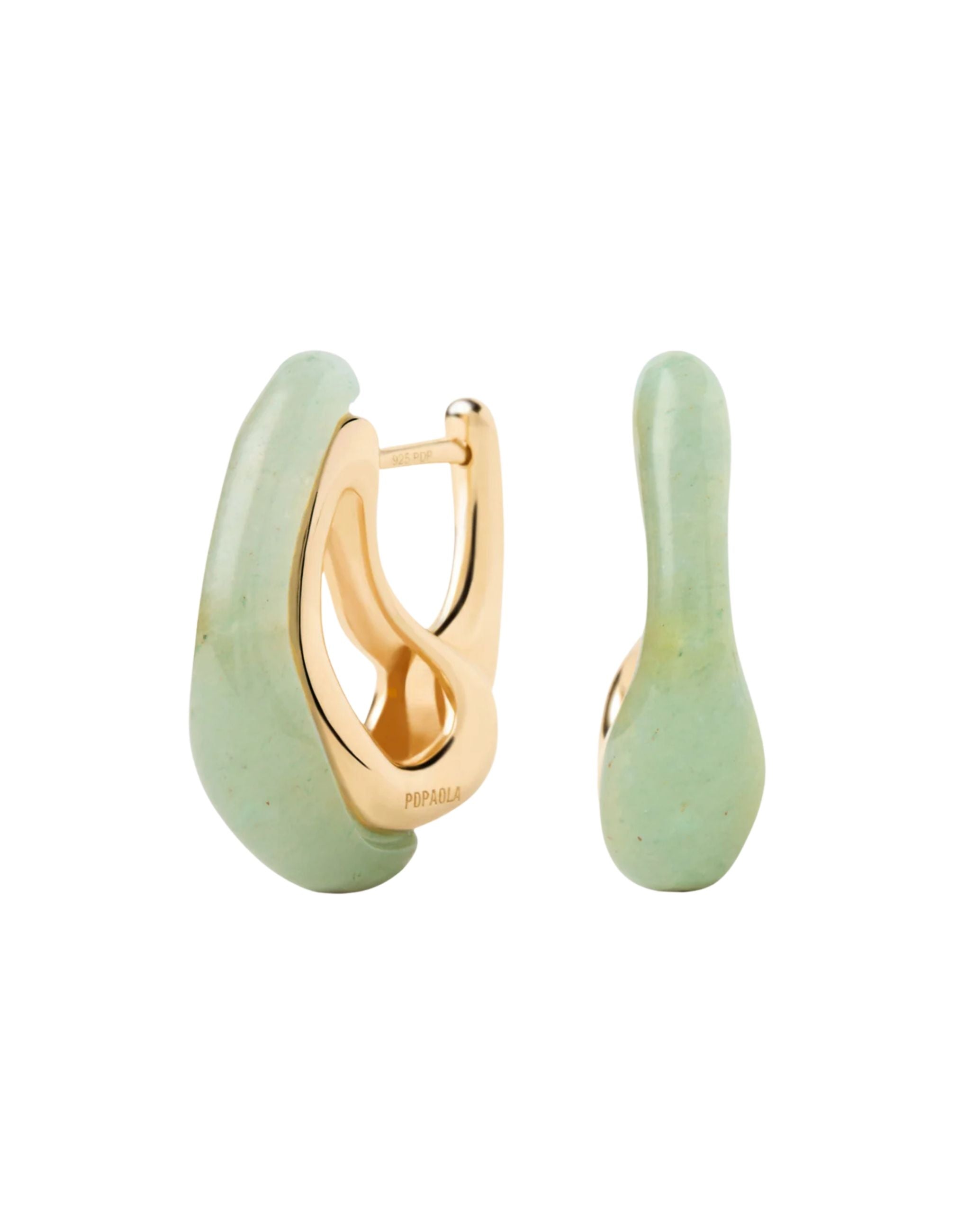 Green Aventurine Brisa Hoops