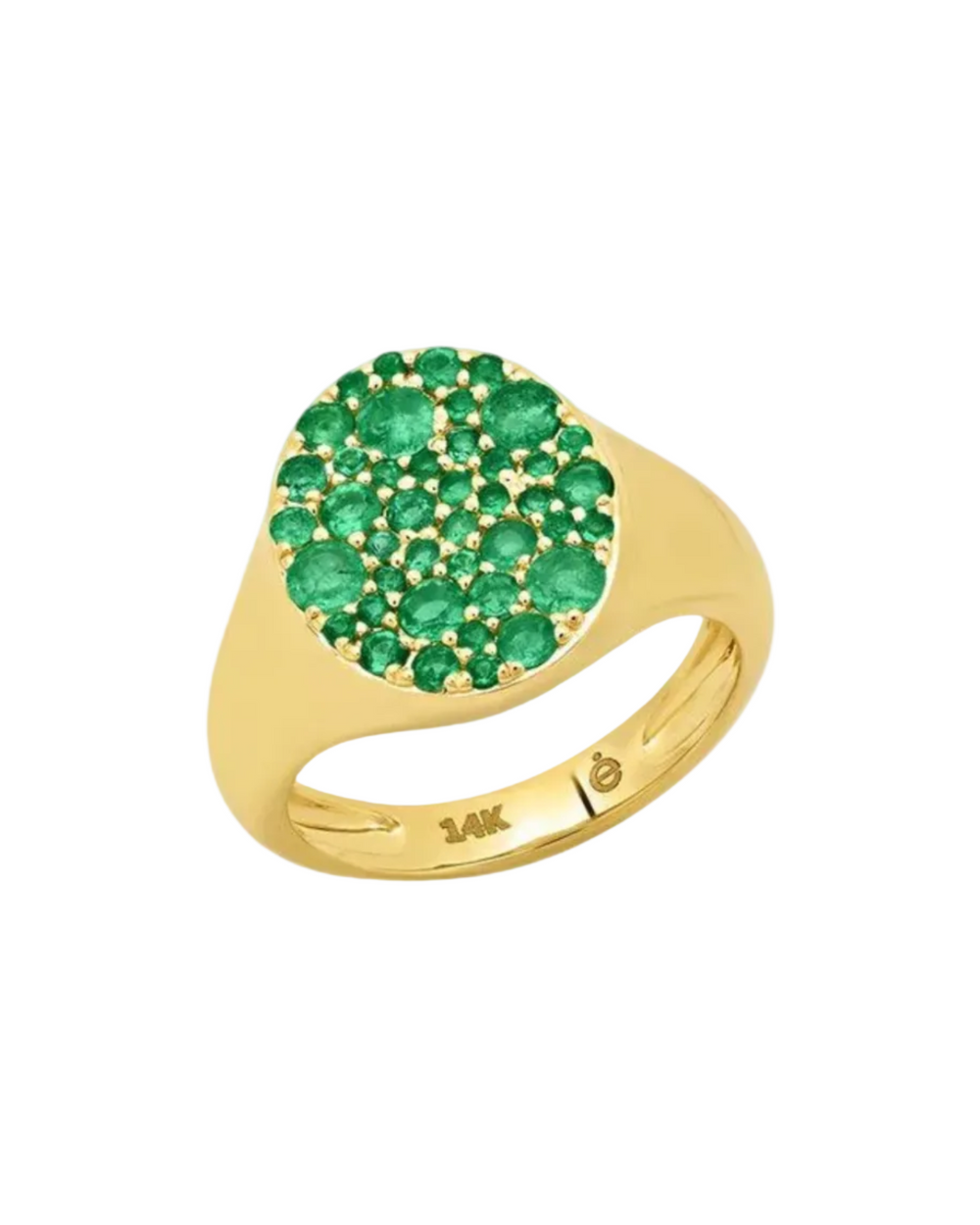 Emerald Signet Pinky Ring by Eriness - At Present Jewelry