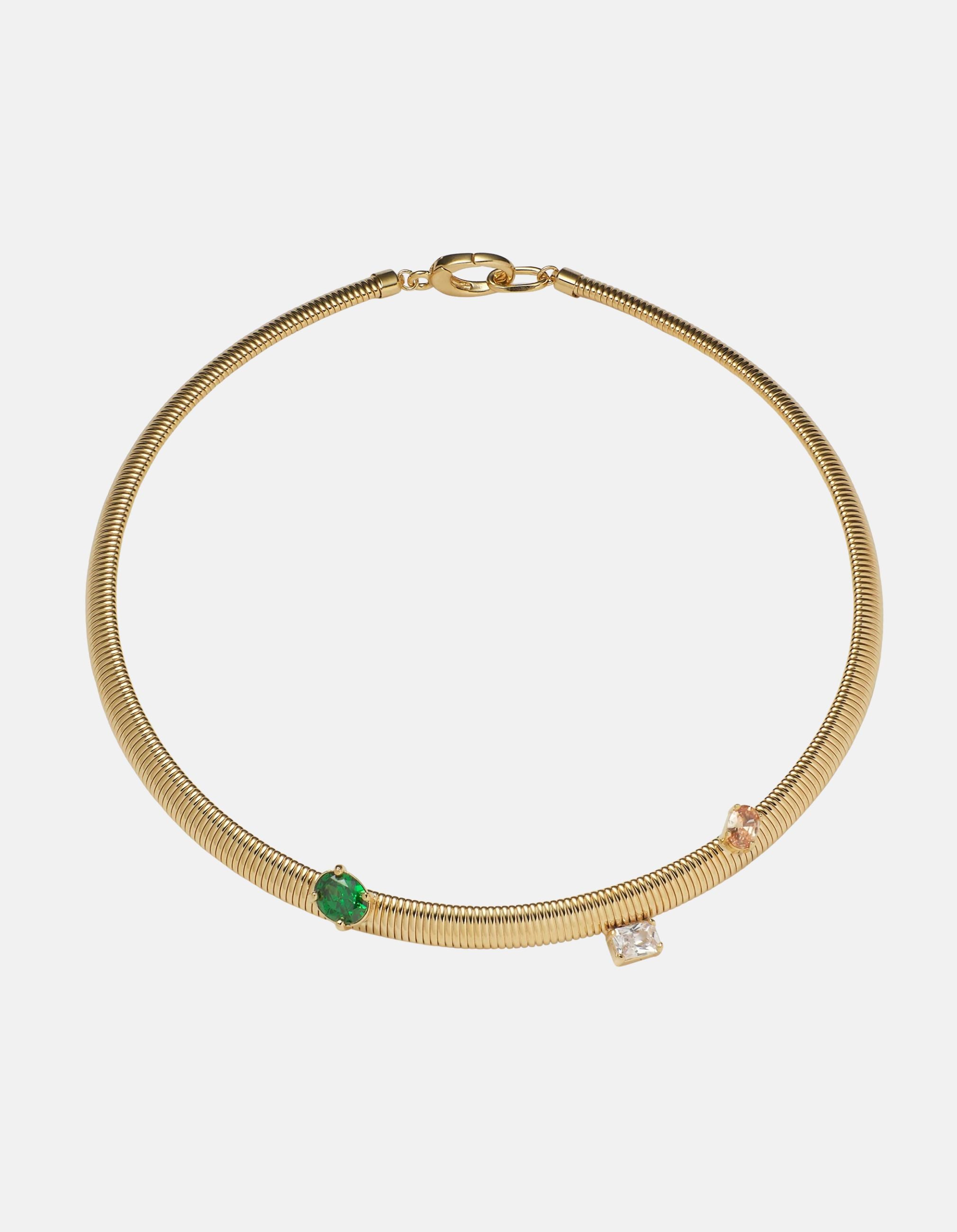 Crystal Cobra Necklace in Gold by Lady Grey - At Present Jewelry