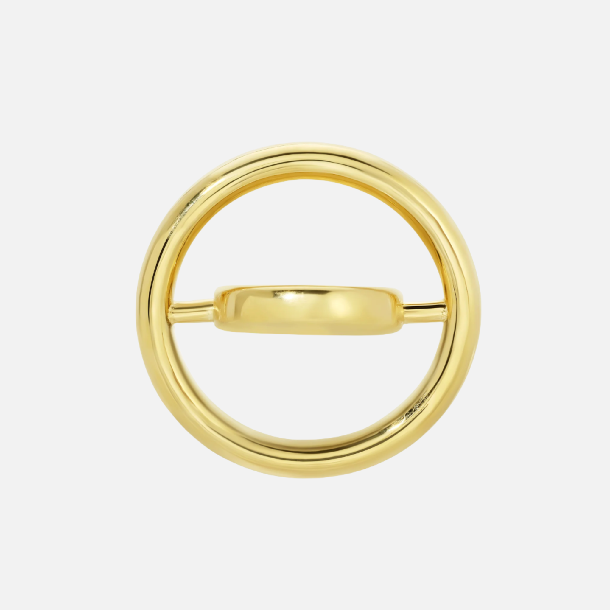 Reversible Bullseye Brooch, Gold by Monbouquette - At Present Jewelry