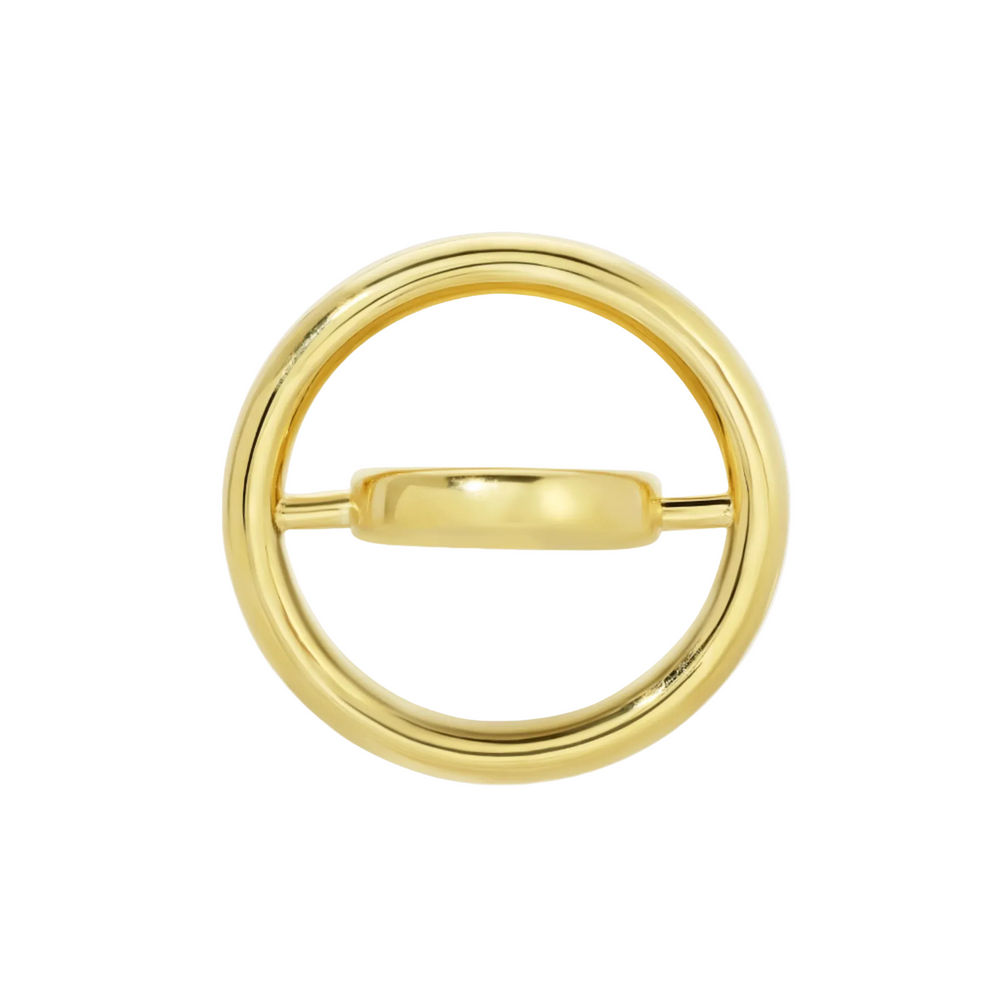 Reversible Bullseye Brooch, Gold by Monbouquette - At Present Jewelry
