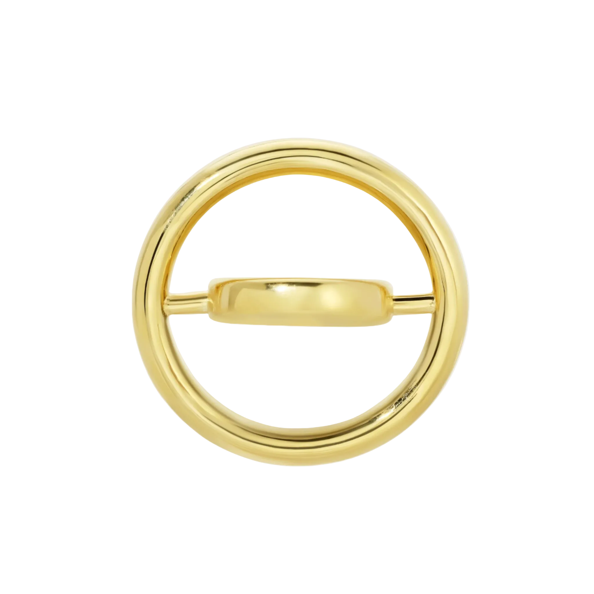 Reversible Bullseye Brooch, Gold by Monbouquette - At Present Jewelry