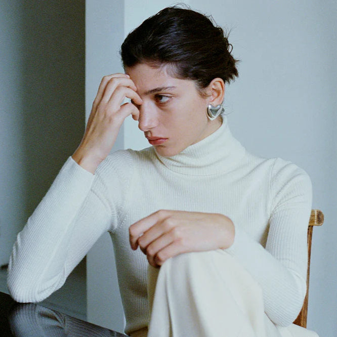 Voluptuous Heart Earrings, Large by Annika Inez - At Present Jewelry