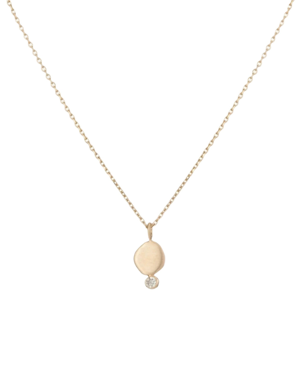 Diamond + Hammered Granule Necklace