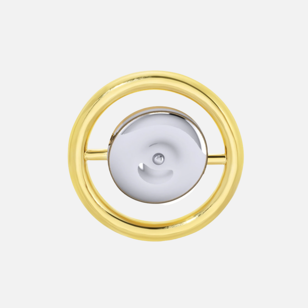 Reversible Bullseye Brooch, Gold by Monbouquette - At Present Jewelry