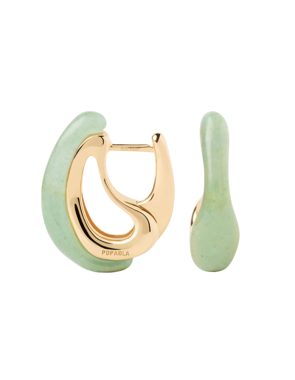 Green Aventurine Brisa Hoops
