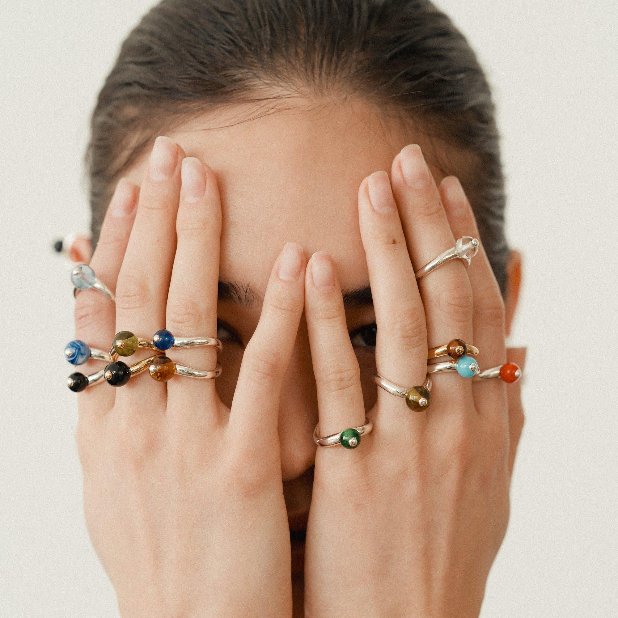 Pea Curve Ring | Large by CLED - At Present Jewelry