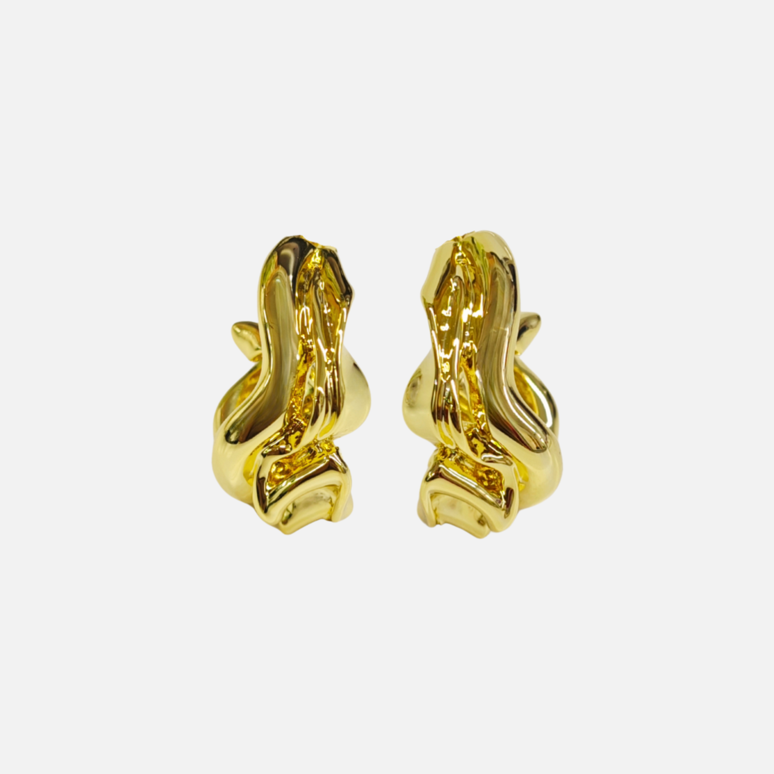 It's Calm After the Storm Earrings, Gold by Anita Berisha - At Present Jewelry