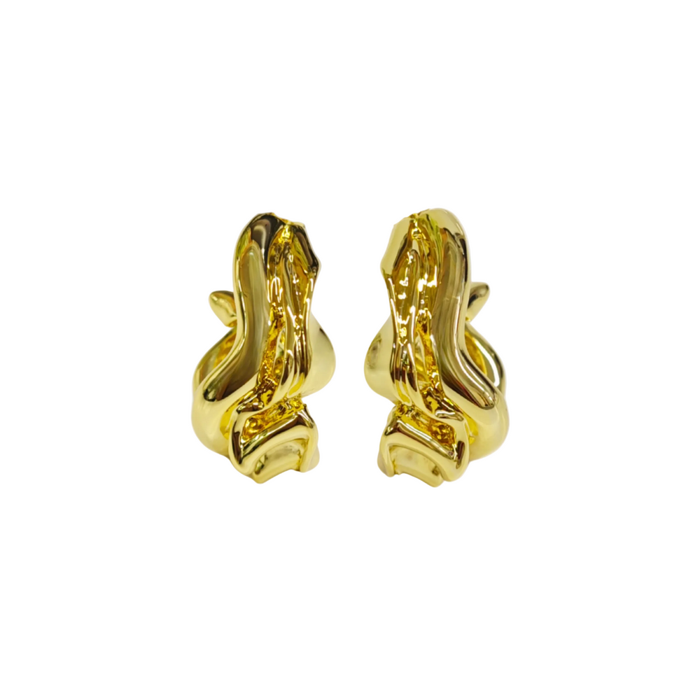 It's Calm After the Storm Earrings, Gold by Anita Berisha - At Present Jewelry