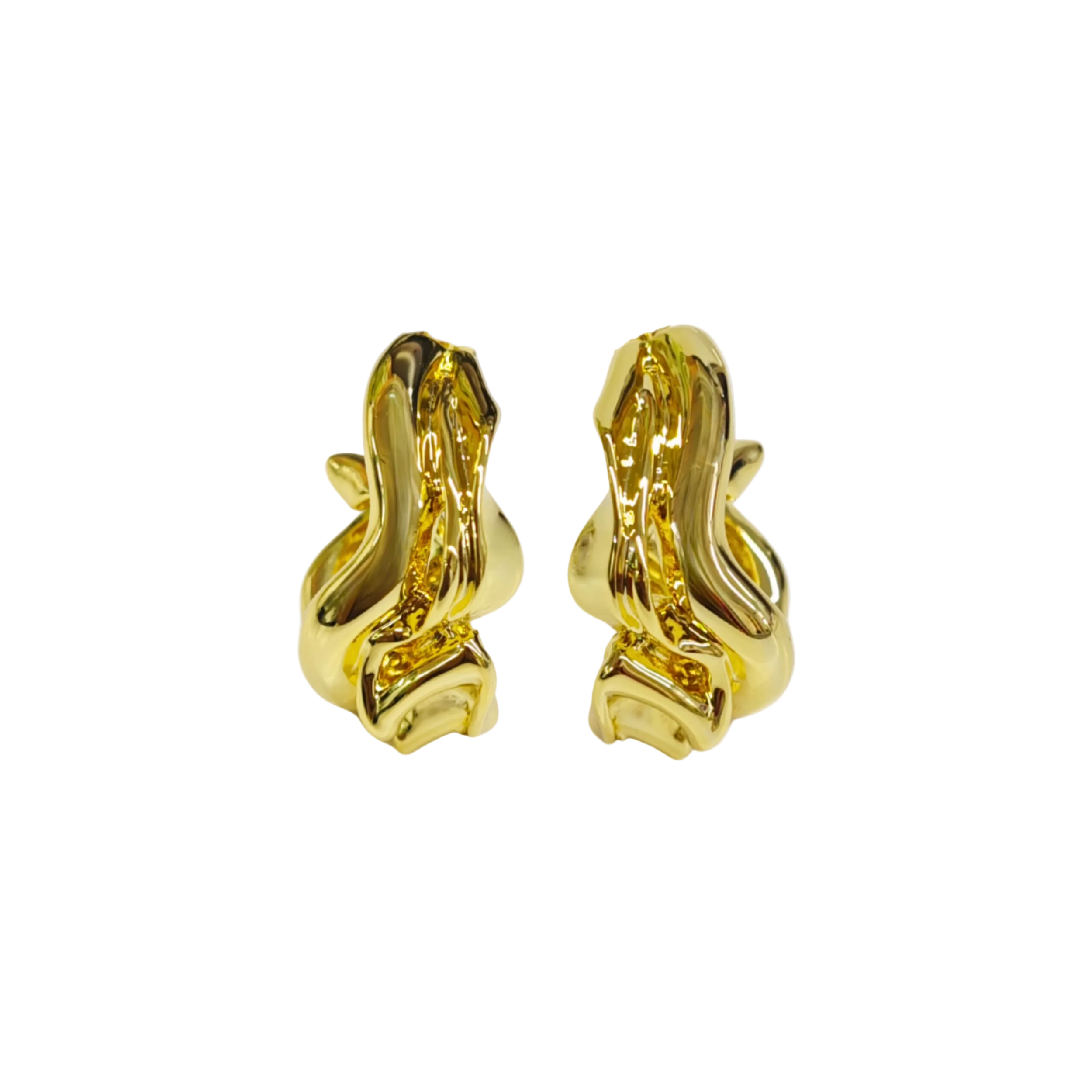 It's Calm After the Storm Earrings, Gold by Anita Berisha - At Present Jewelry