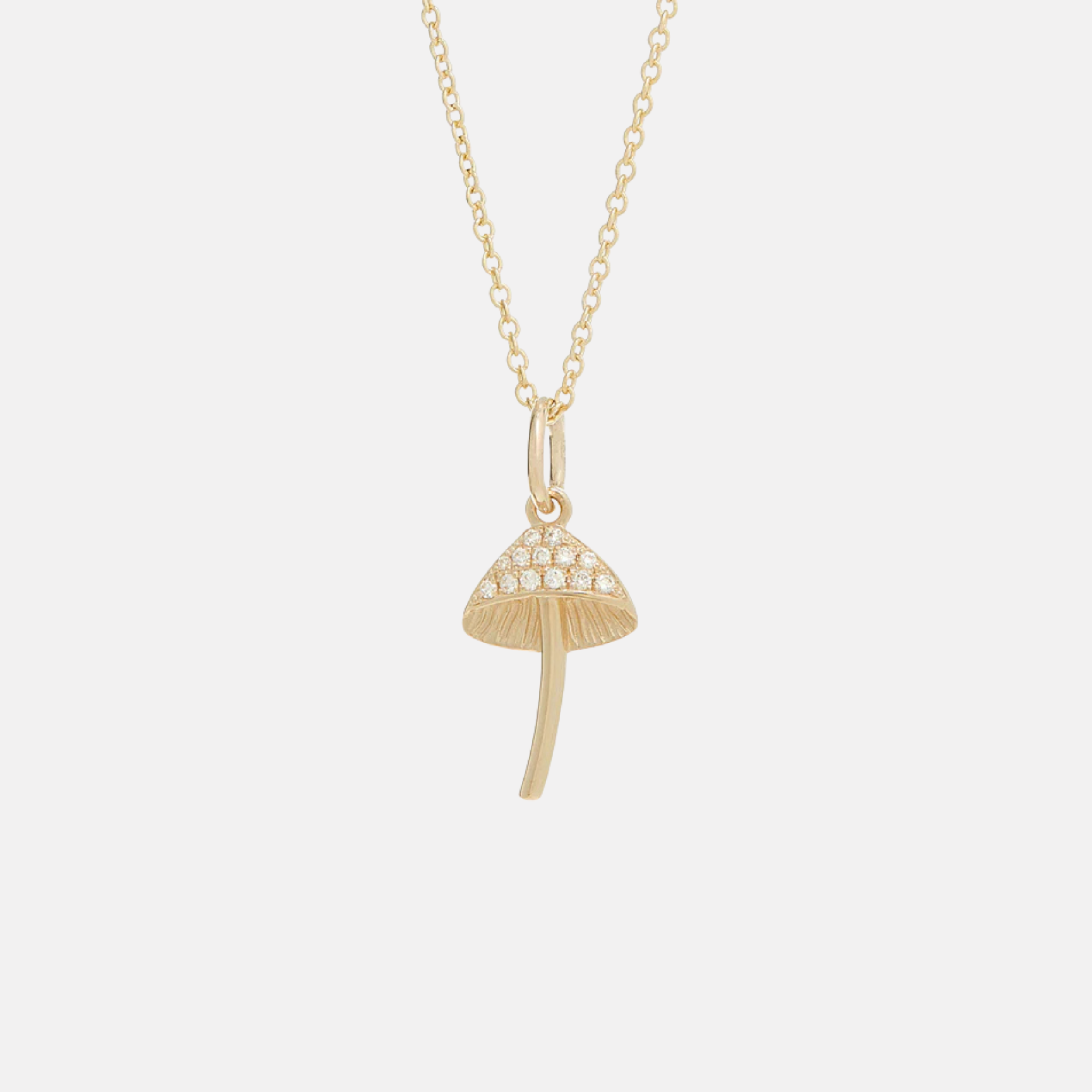 Pavé Mushroom Pendant by Talon Jewelry - At Present Jewelry