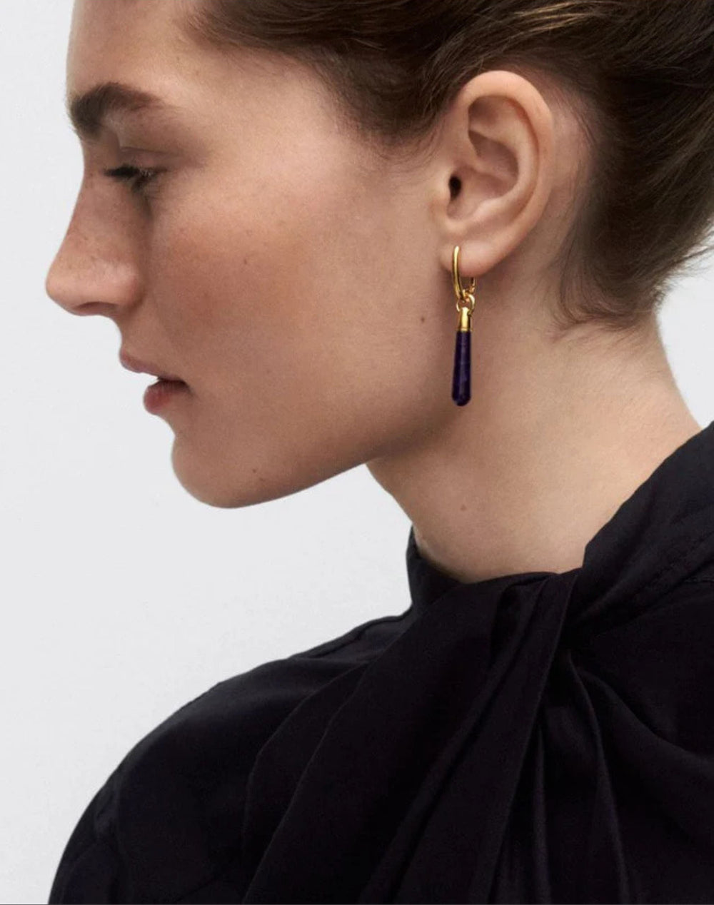 Sodalite Large Jupiter Single Hoop by PDPaola - At Present Jewelry