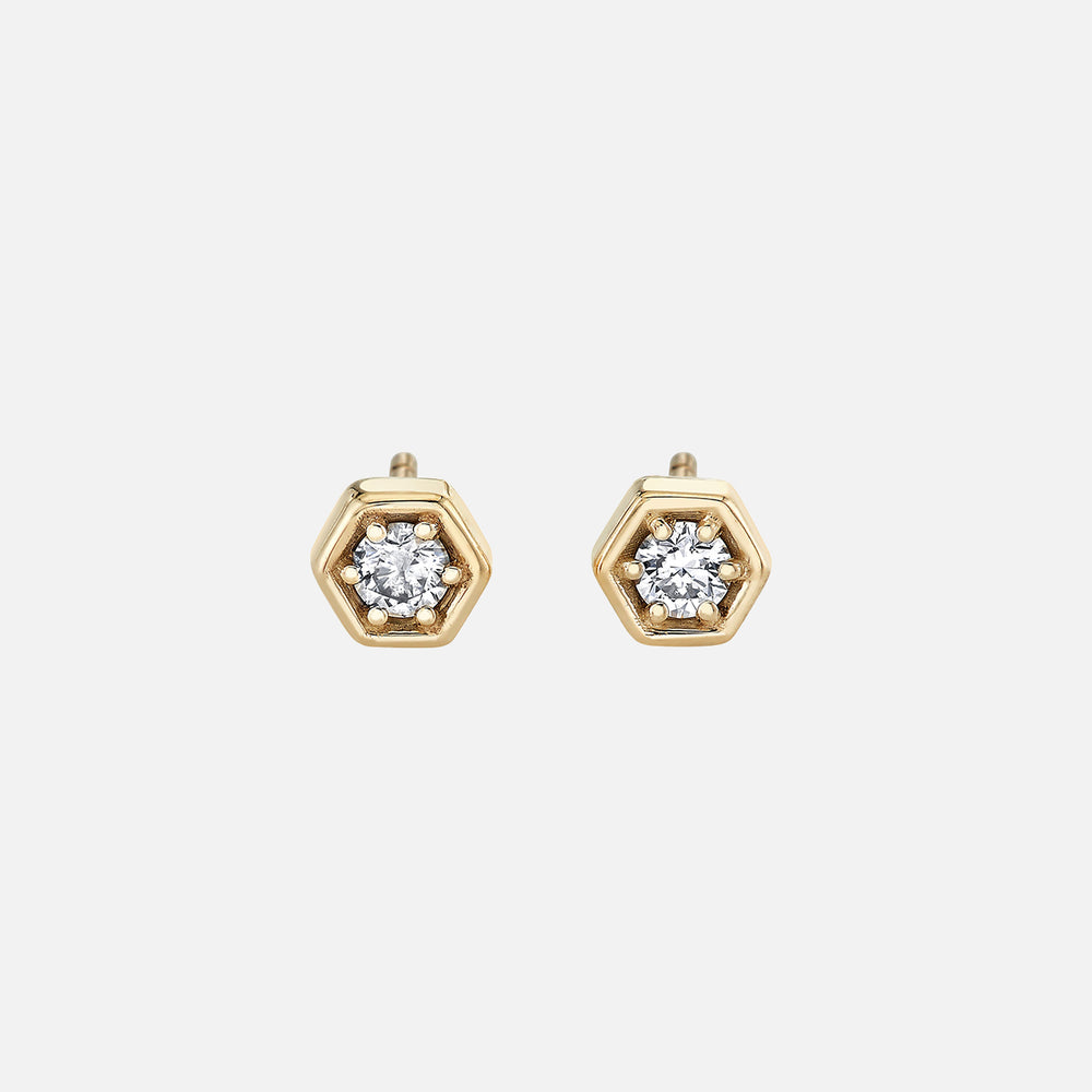 Diamond Hex Studs by Ariel Gordon Jewelry - At Present Jewelry