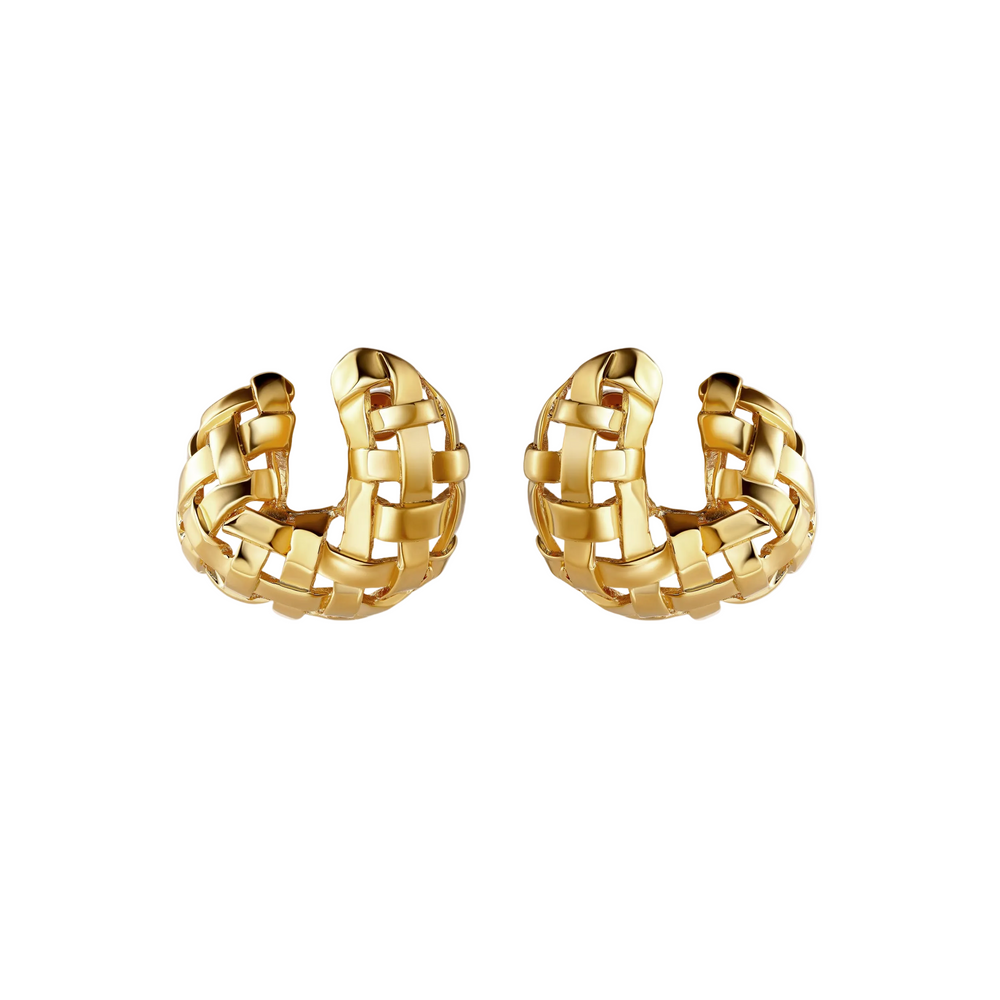 Woven C Earring by Christina Caruso - At Present Jewelry