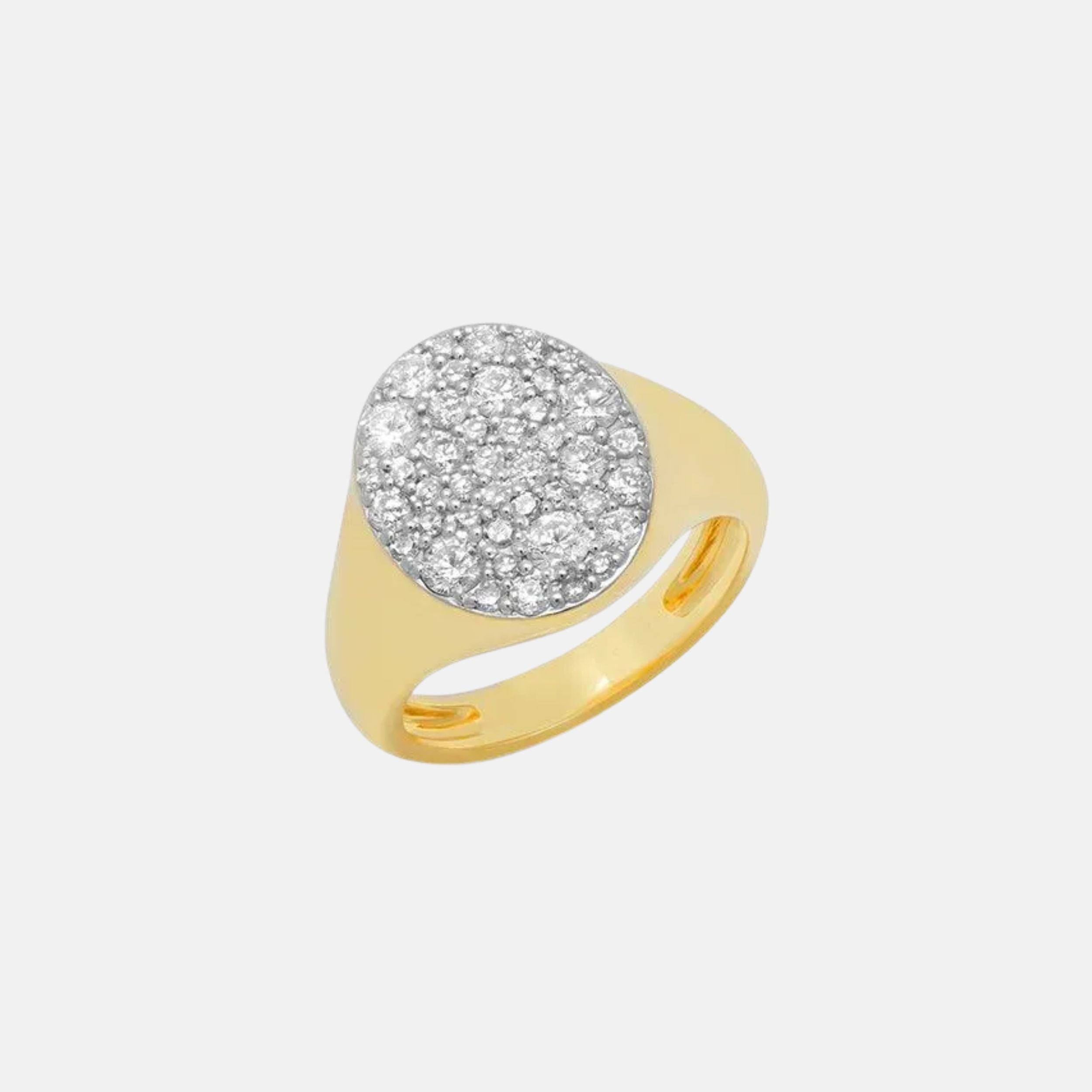 Diamond Signet Pinky Ring by Eriness - At Present Jewelry