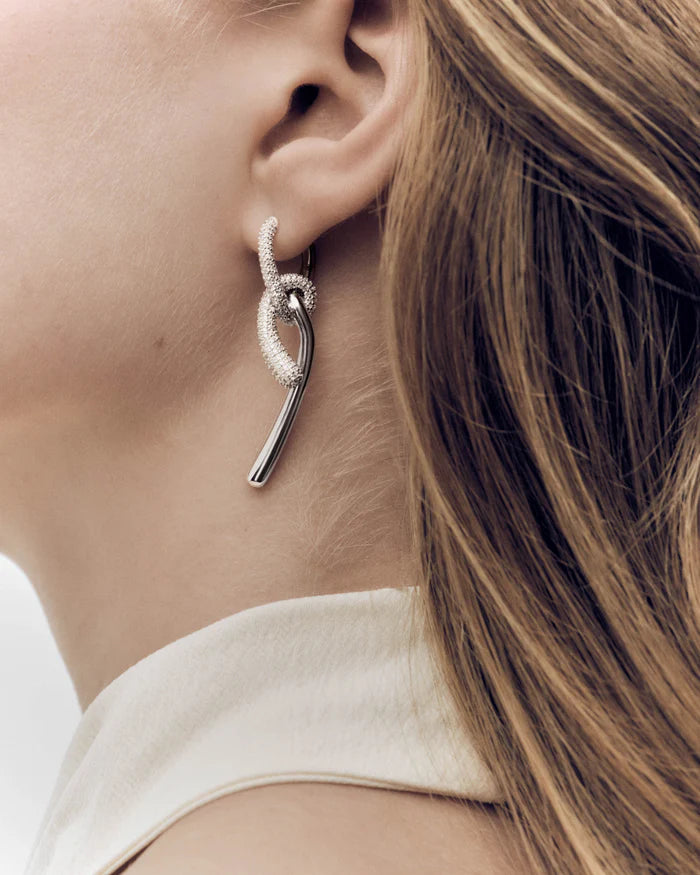 Pavé Twist Hoops