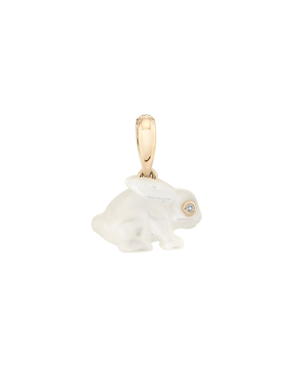 Mother of Pearl Baby Bunny Charm
