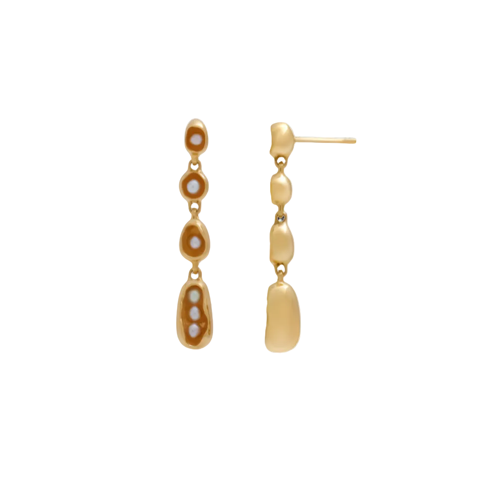 Pearl Droplets, Gold by Carina Hardy - At Present Jewelry