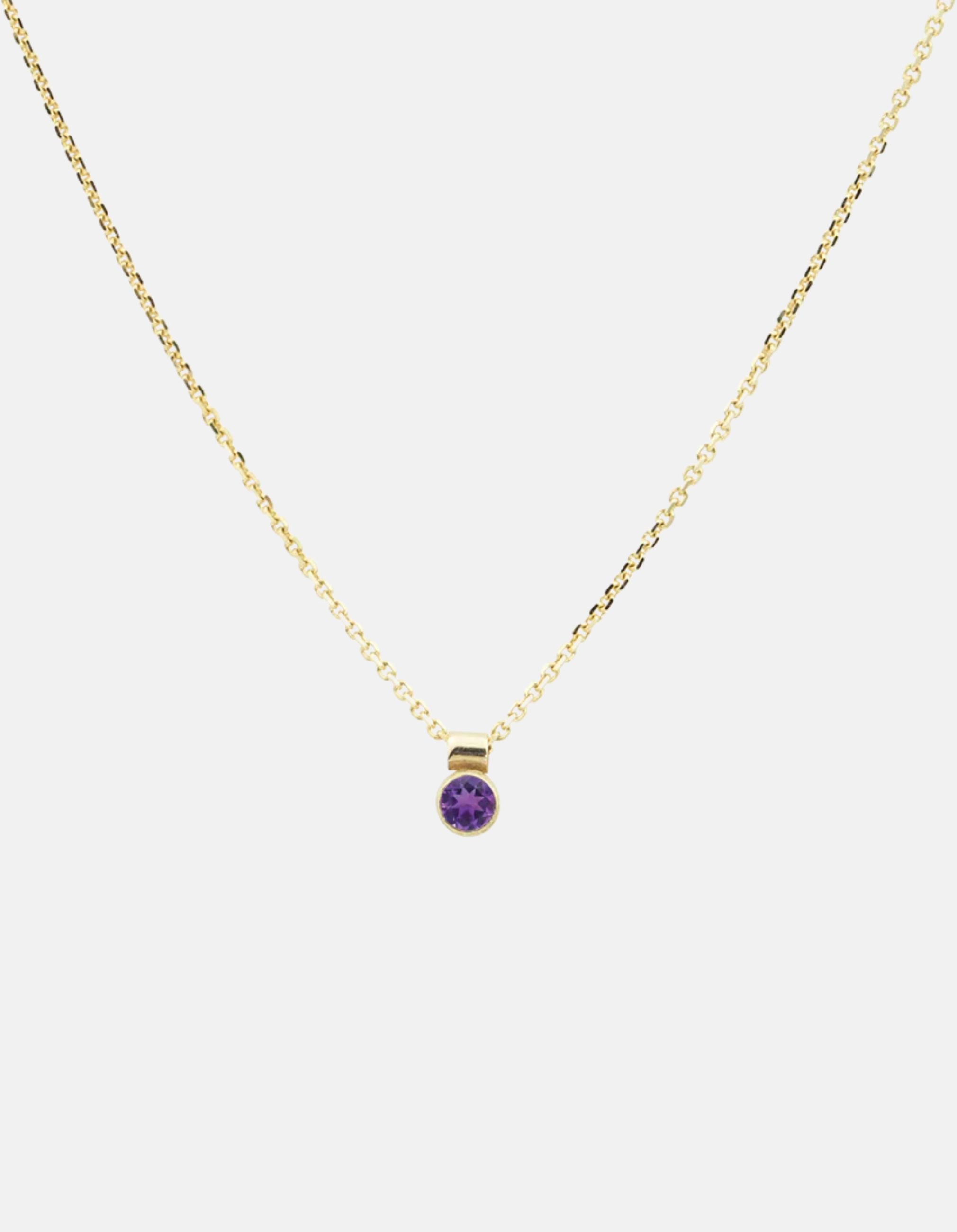 Solo Necklace, Birthstone by White/Space - At Present Jewelry