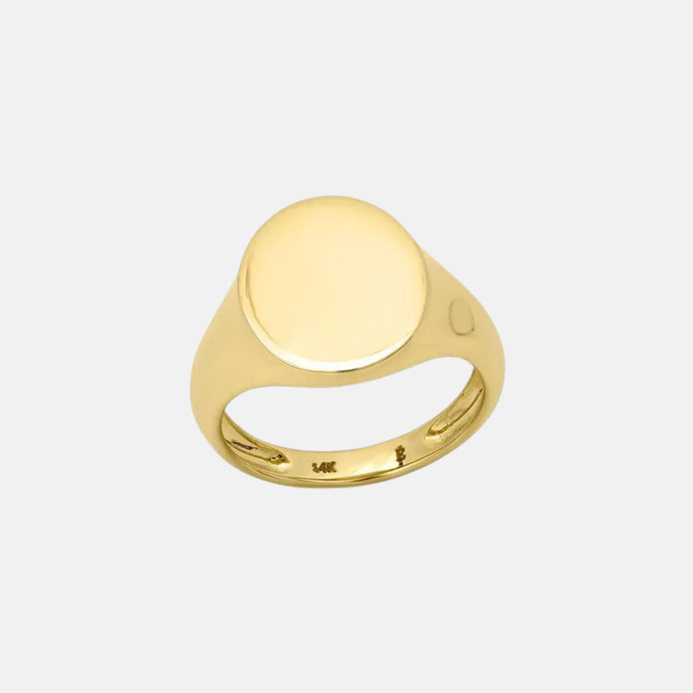 Gold Signet Pinky Ring by Eriness - At Present Jewelry