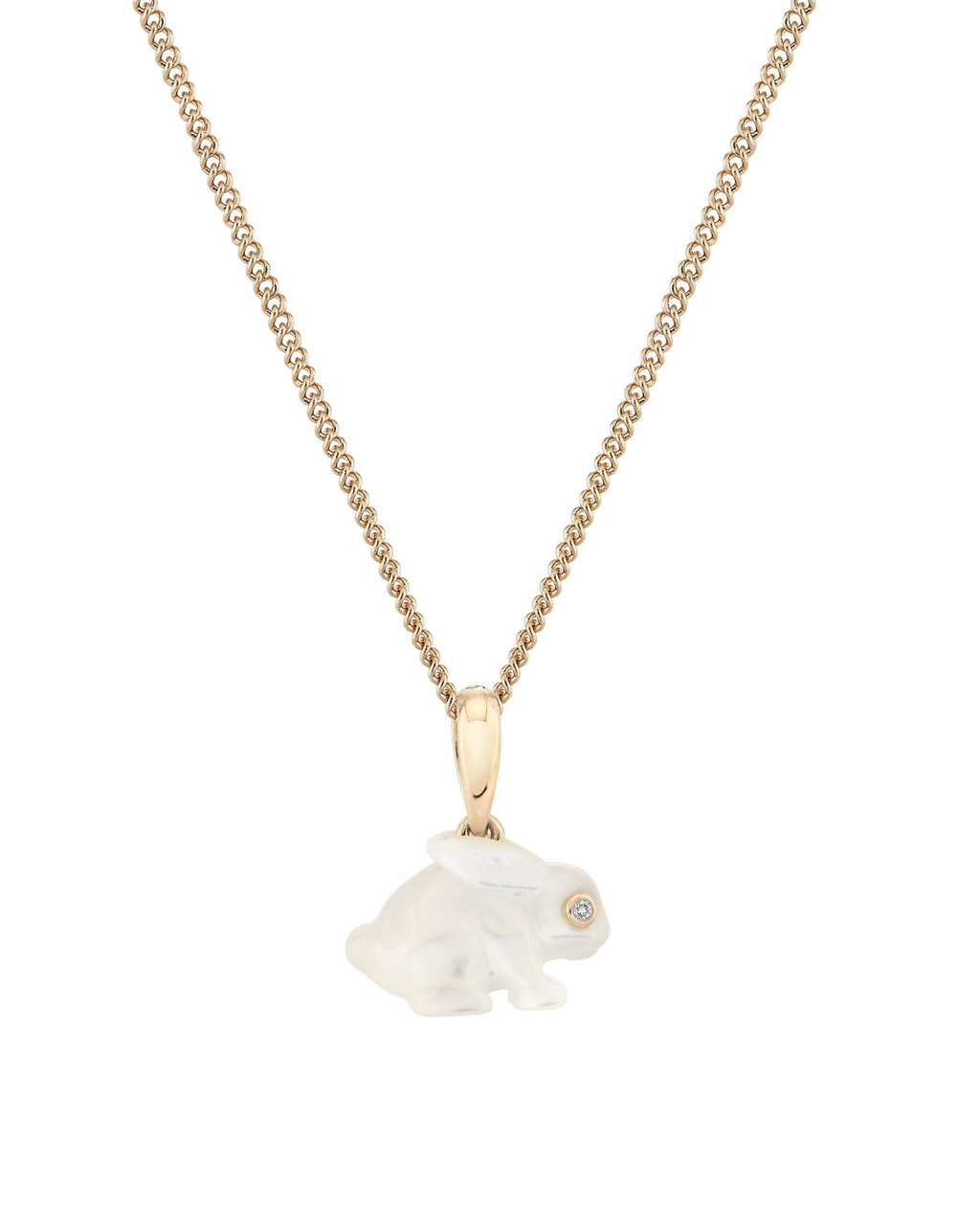 Mother of Pearl Baby Bunny Charm