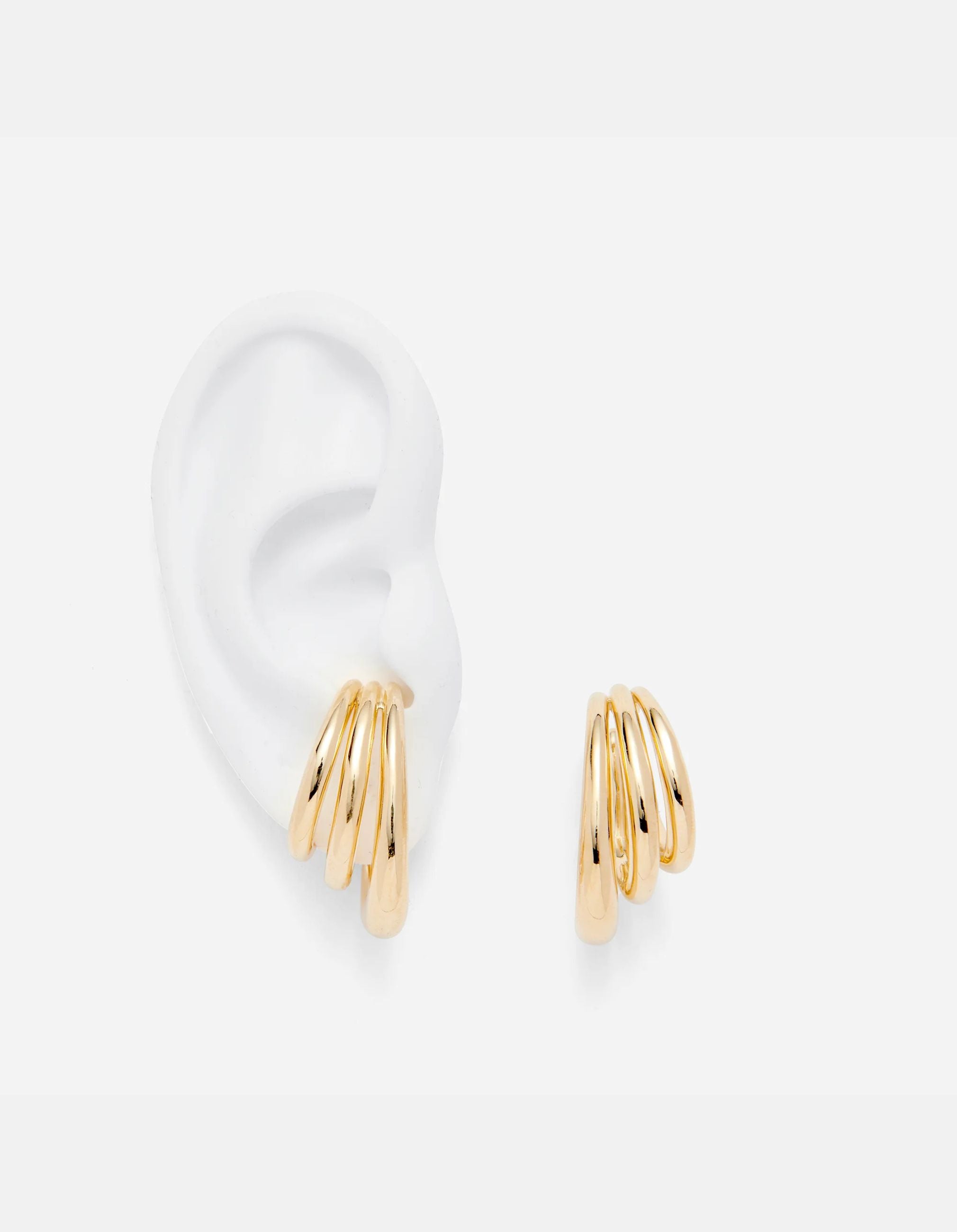 Triple Lair Ear Cuffs in Gold by Lady Grey - At Present Jewelry