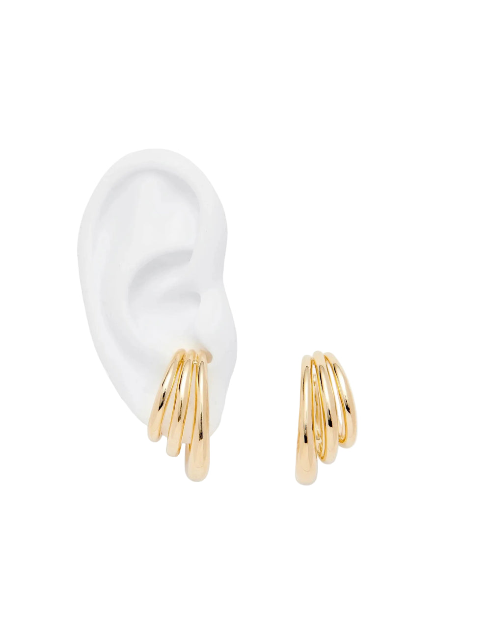 Triple Lair Ear Cuffs in Gold by Lady Grey - At Present Jewelry