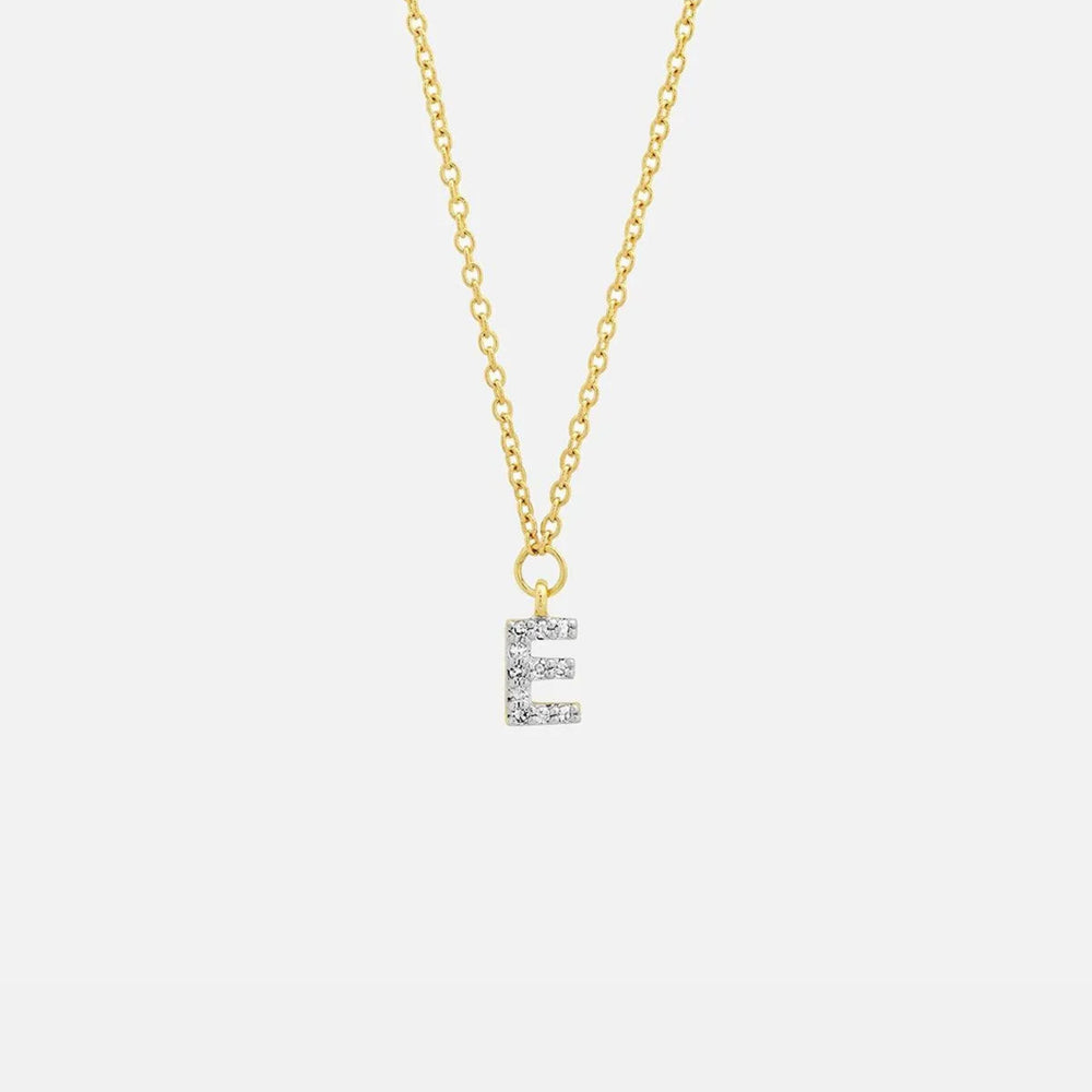 Diamond Mini Initial Necklace by Eriness - At Present Jewelry