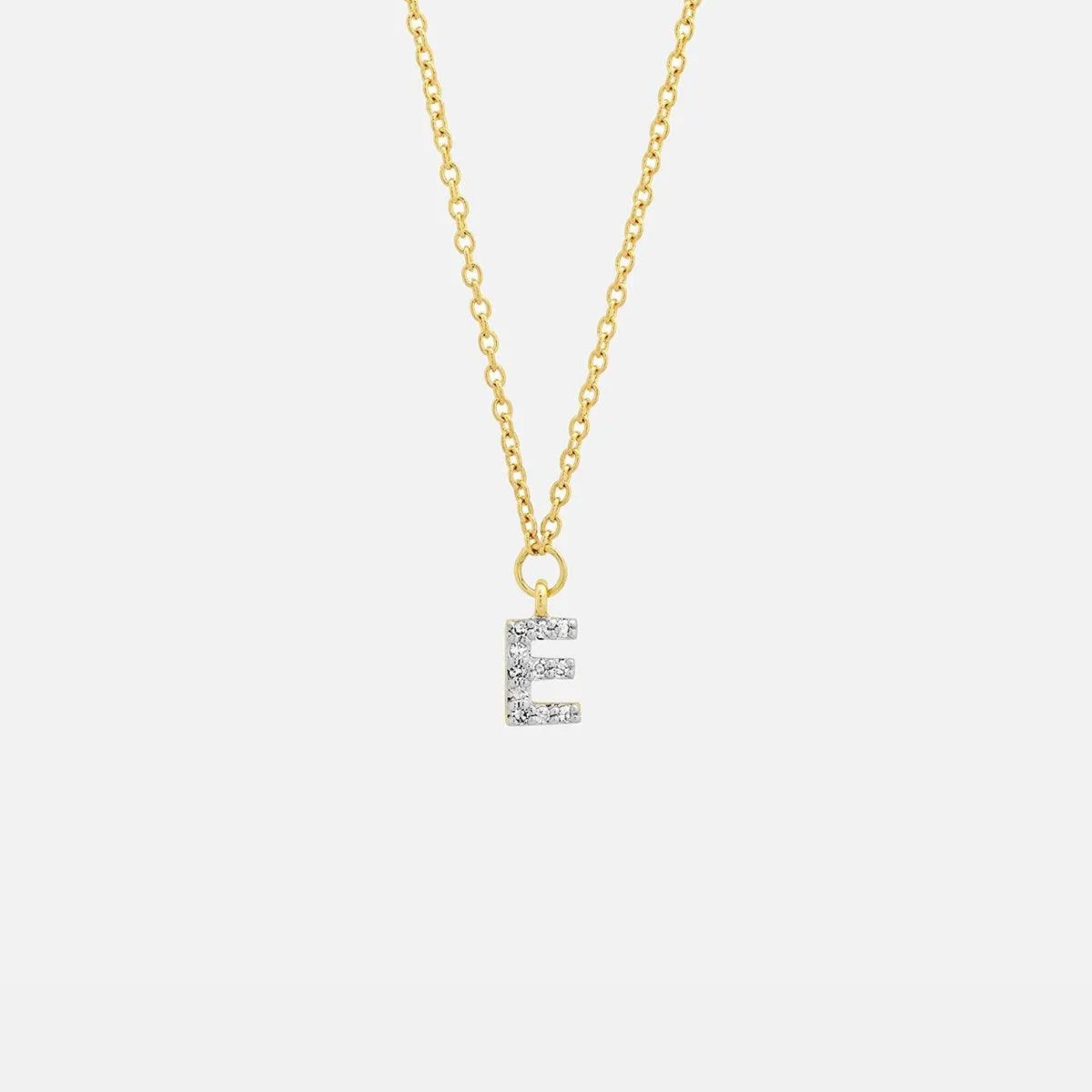 Diamond Mini Initial Necklace by Eriness - At Present Jewelry